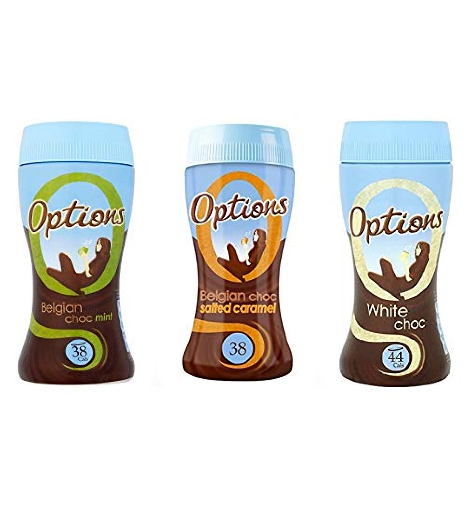 Options 3 Flavours Salted Caramel Mint White Choc - Buy Online on SooperMarket.com
