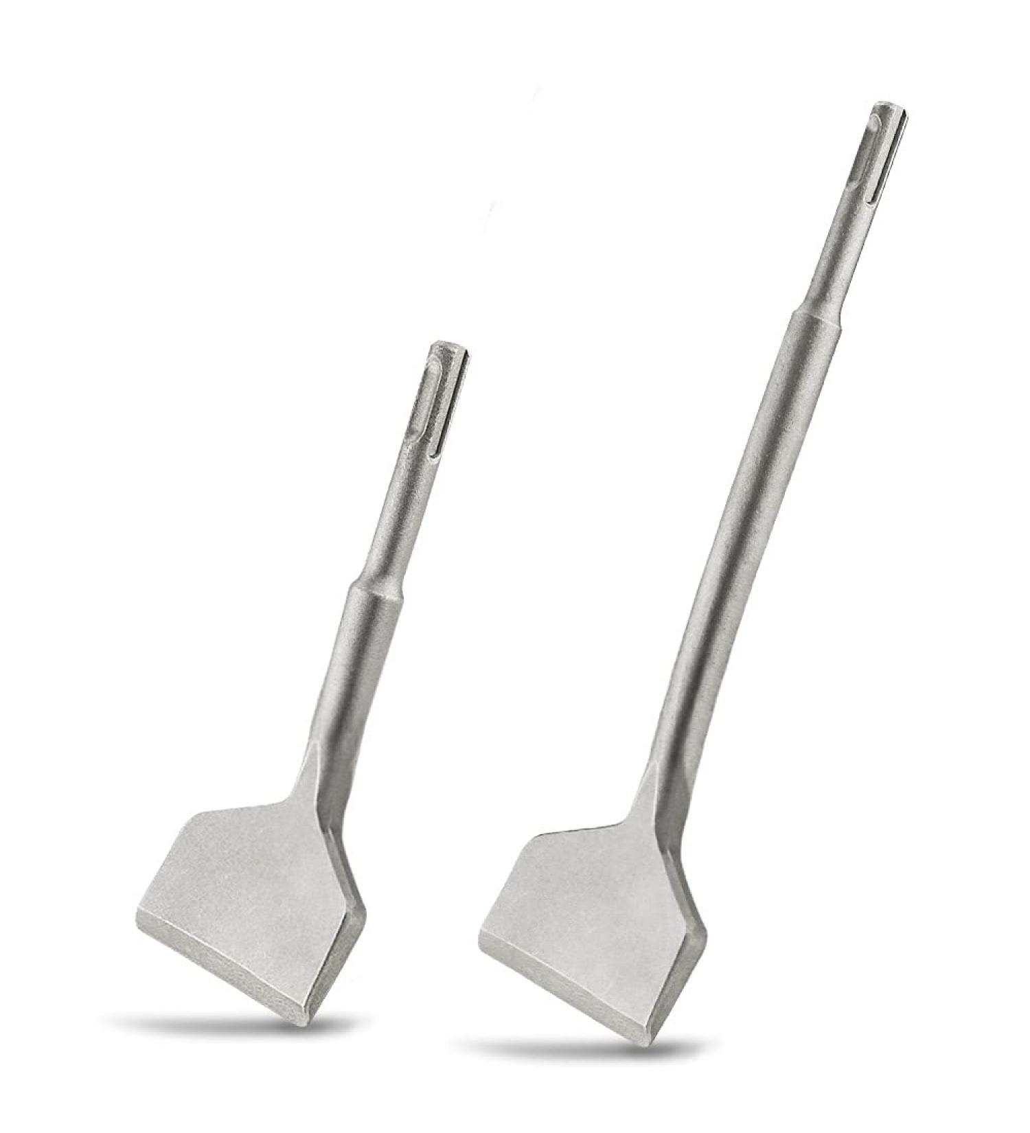 SDS Plus Chisel Tile Chisel Bits - 2PCS 3 Inch Wide & Angled Bent Concrete Tile Removal Chisels for Hammer Drills - Thinset Removal Chisel Bits (3X 6.5 + 3X 10) - Buy Online on SooperMarket.com