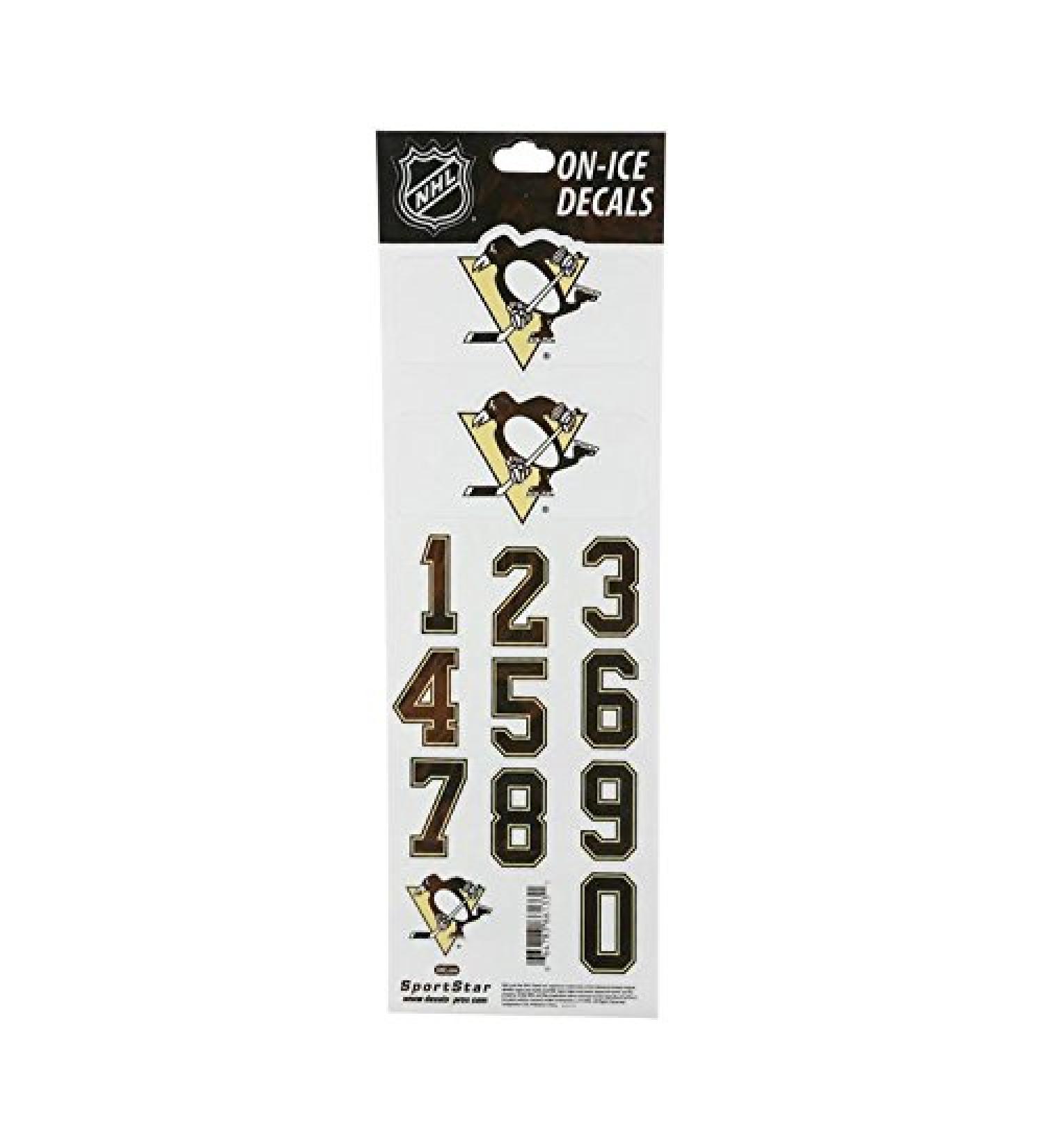 Buy Pittsburgh Penguins NHL Helmet Sticker Set | Sportstar Team Decals for Dark Helmets - Buy Online on SooperMarket.com