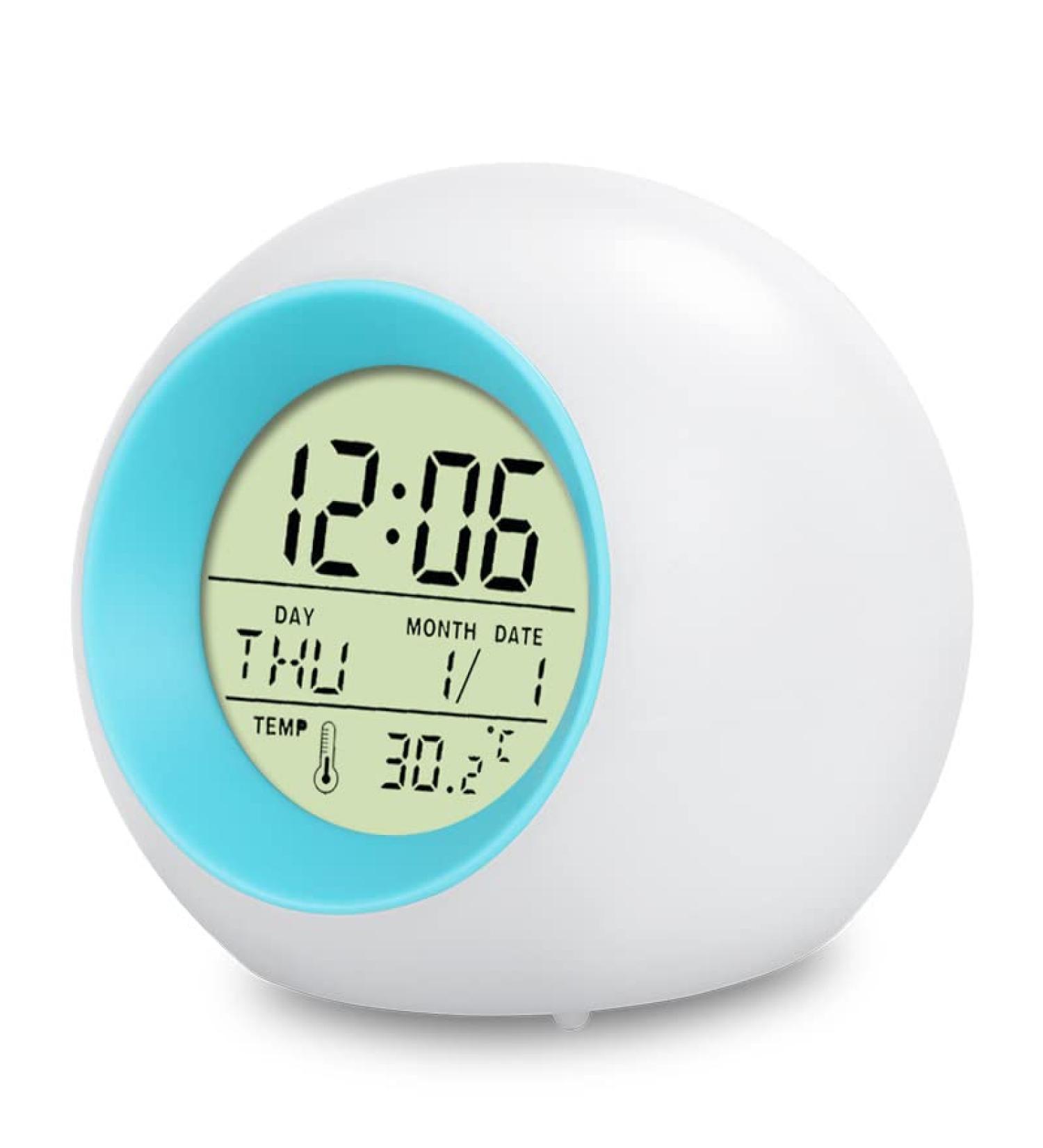 Xingdianfu LED Alarm Clock for Kids | Digital Light Alarm & Mood Lamp | 7 Colors Bedside Clock - Shop Internationally - Buy Online on SooperMarket.com