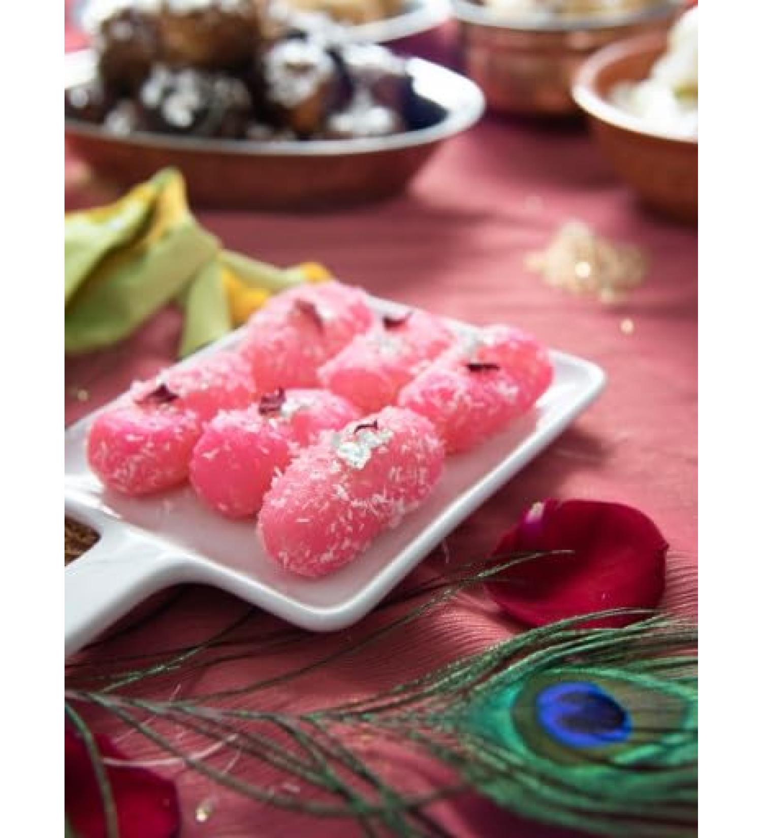 Rakhi Diwali Special (Pink Chum Chum 300g) Gift Hamper for Brother Sister Delicious Indian Traditional Sweets Best Gift For All Occasions Tasty Treat For Family & Friends Sold By Kidzbuzz - Buy Online on SooperMarket.com
