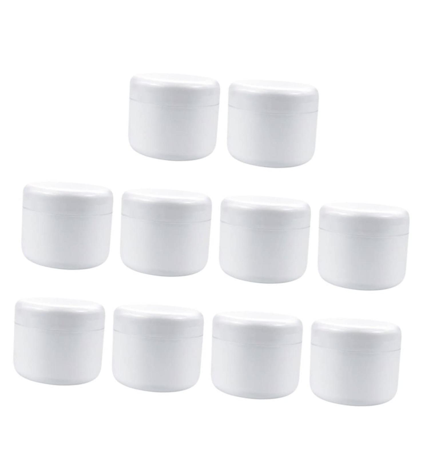 FRCOLOR 20 Pcs Cosmetic Lotion Bottles & Makeup Brushes - Portable Cream Boxes for Travel - Multifunctional White Ointment Containers - Buy Online on SooperMarket.com