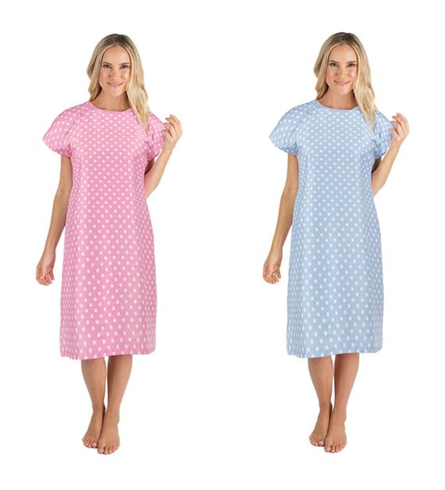 Abiha Labor and Delivery Gown - Stylish Maternity Nightgown for Hospital Stay - Pink L-XL - Buy Online on SooperMarket.com