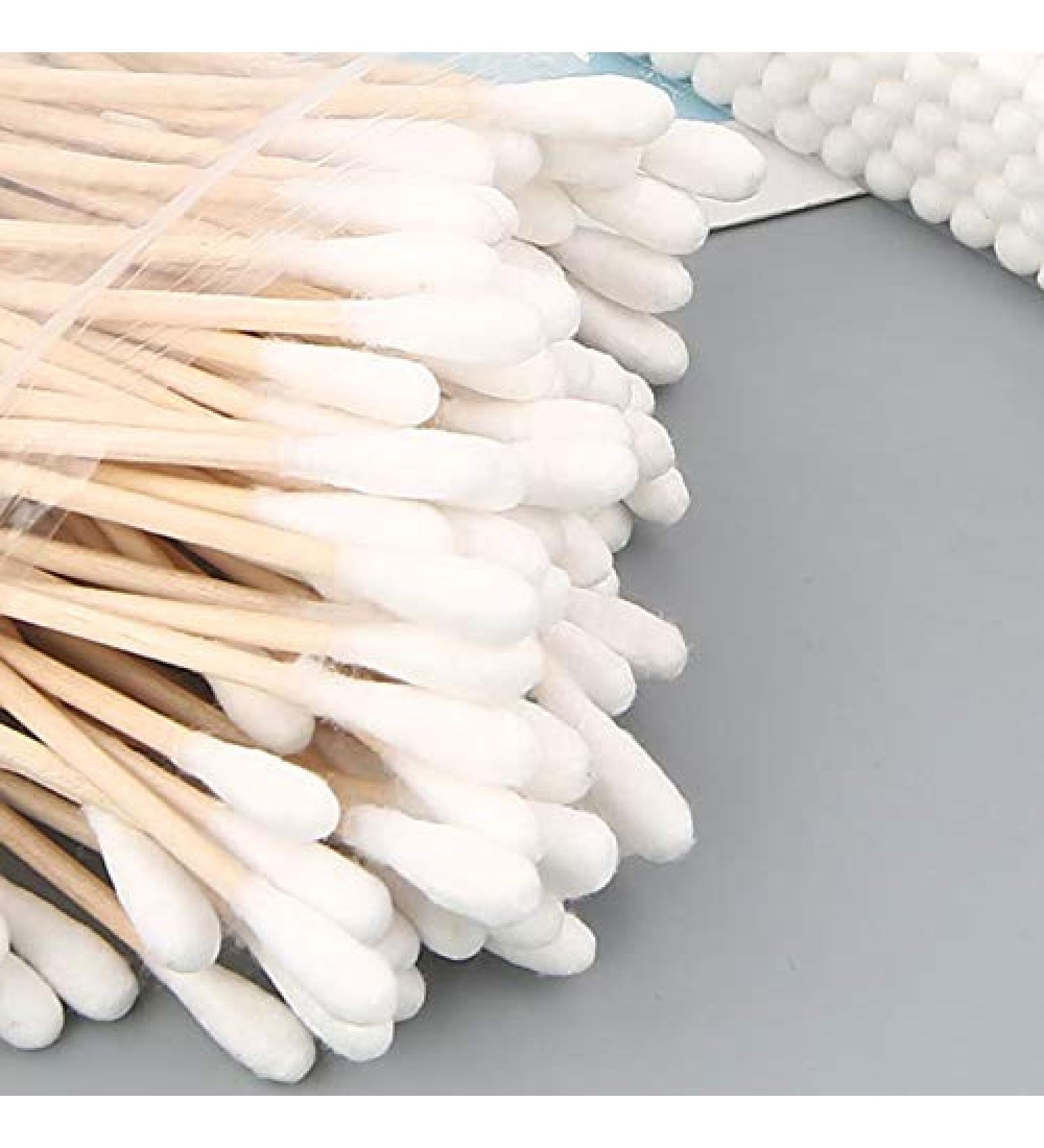 100 Sanitary Napkins & Wooden Double Head Makeup Remover Cotton Swabs - Eco-Friendly Soft & Great for Travel | International Shipping - Buy Online on SooperMarket.com