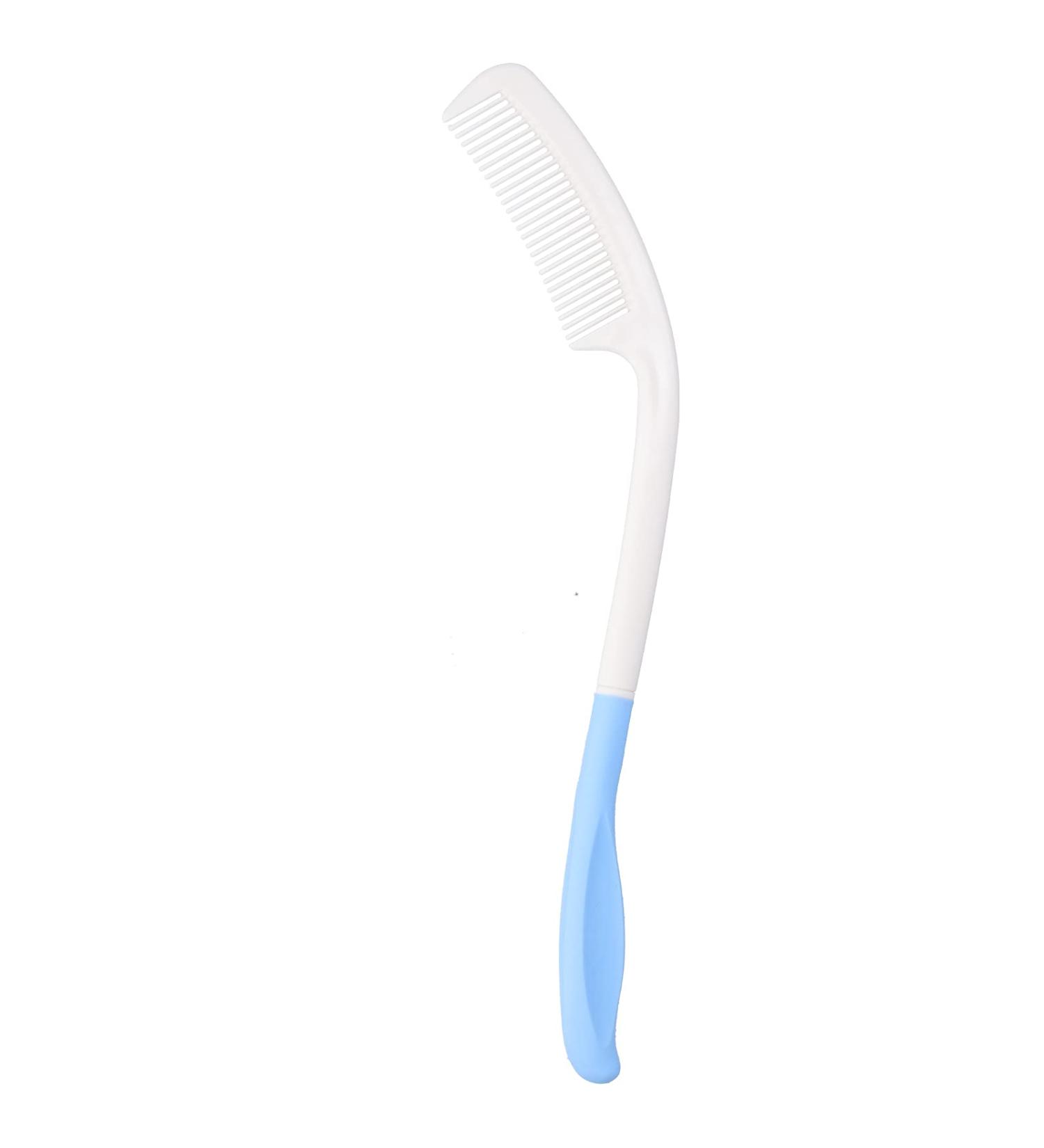 Ergonomic Hair Comb for Seniors | Long Handle ABS Comb with Curved Grip | Ideal for Older Adults - Buy Online on SooperMarket.com