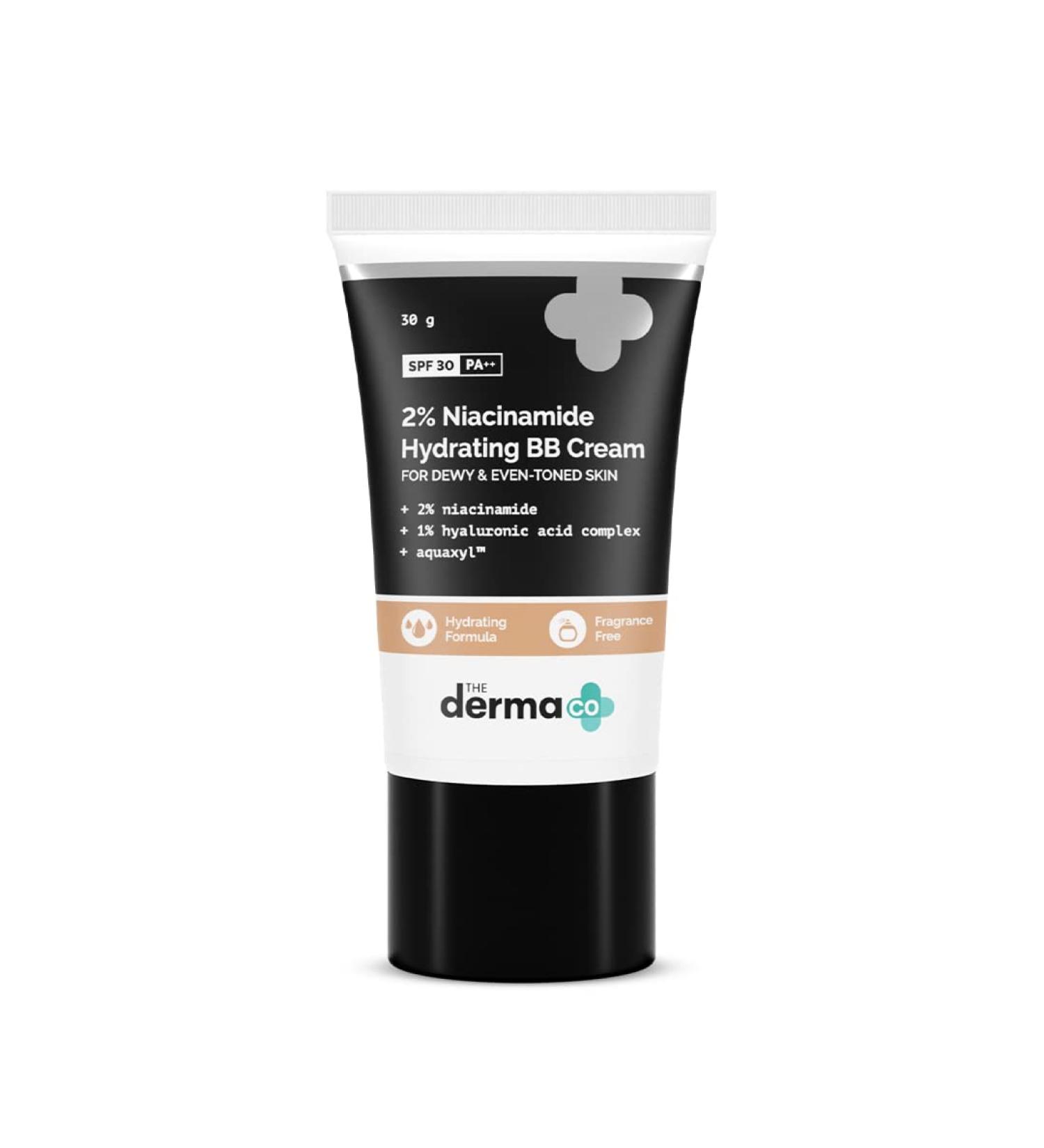 2% Niacinamide Hydrating BB Cream SPF 30 - Medium Buildable Coverage & Smooth Finish | 1.06 Oz | Sun Protection & Skin Hydration in 02 Nude Shade - Buy Online on SooperMarket.com