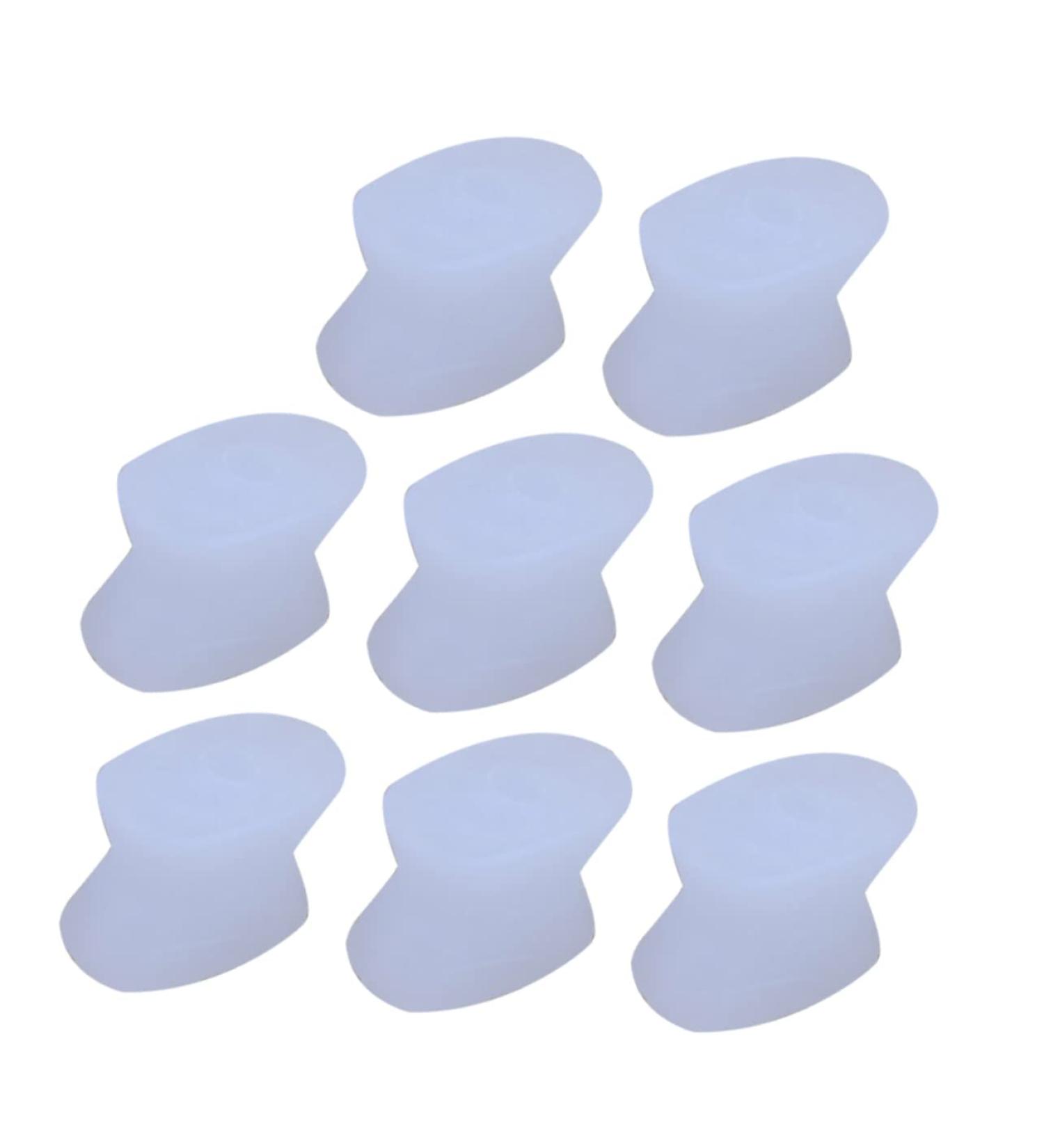 8pcs Hallux Valgus Separator Thumb Splint Nail Protector Set - Silicone Cushion for Big Toe, Hammer Toe, Bunion Relief - Foot Yoga Brace for Night Support - Buy Online on SooperMarket.com