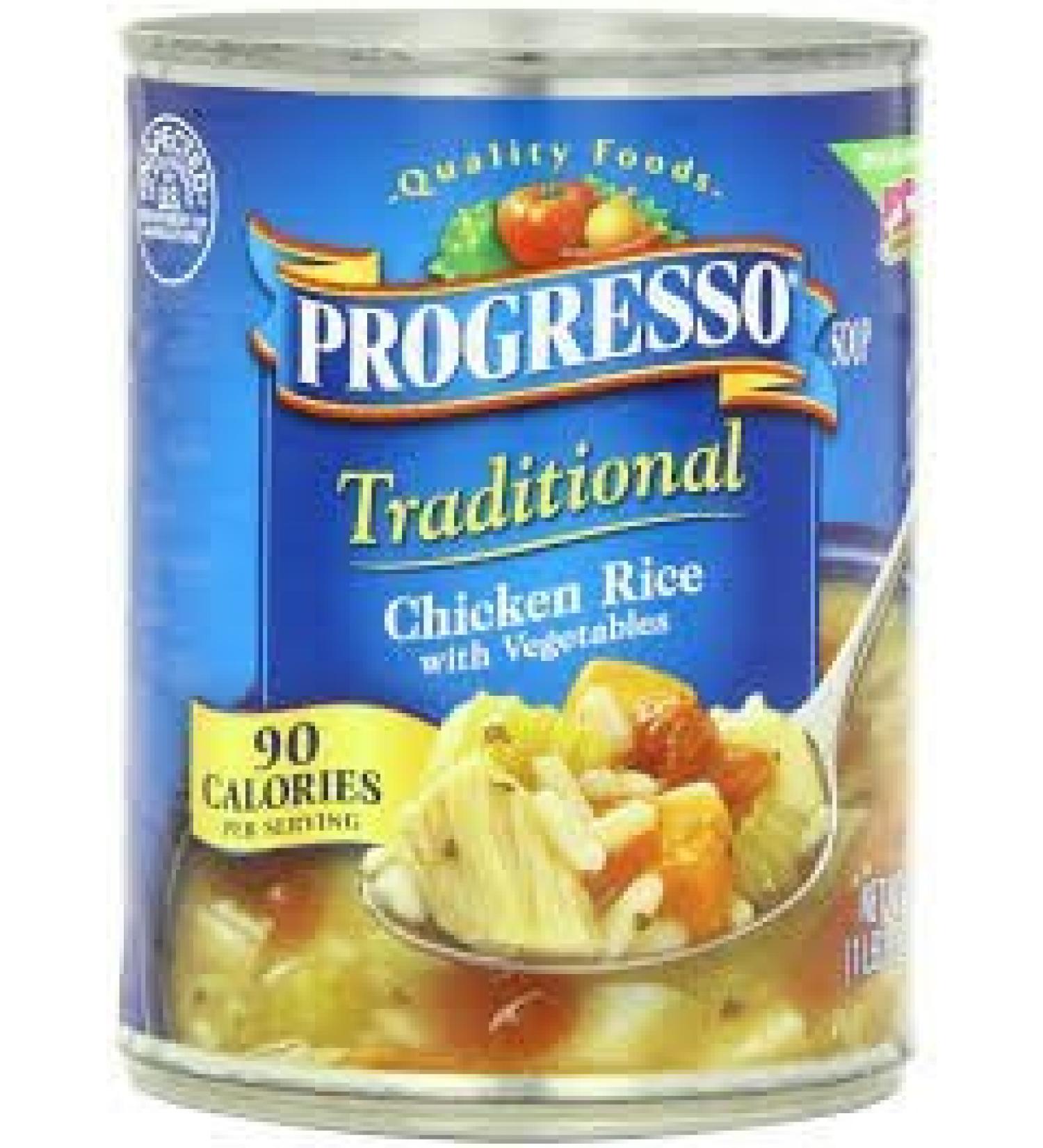 Progresso, Traditional Soups, 18.5oz Can (Pack of 6) (Chicken Rice with Vegetables)