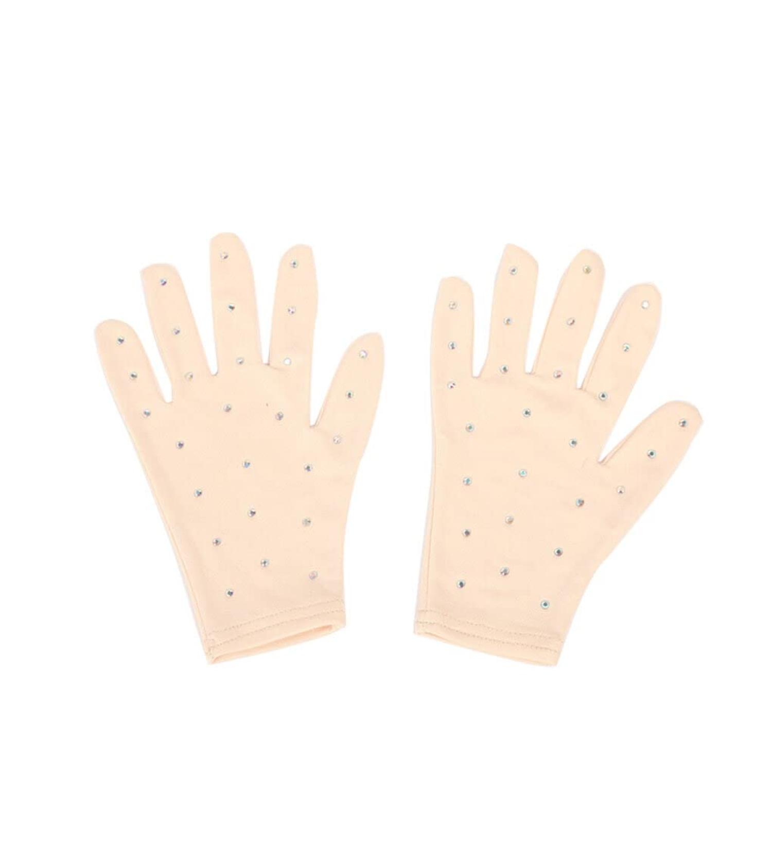 Kawehiop Women's Fashion Figure Skating Wrist Gloves - Breathable Fast-Drying Sunscreen Protection in Skin Color - Buy Online on SooperMarket.com