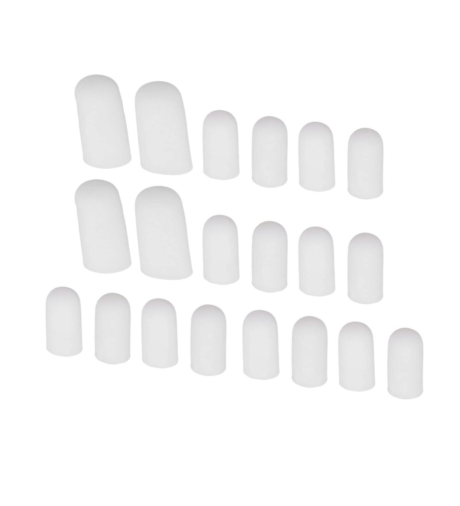 10 Pairs Silicone Toe Cushion Tubes - Adjustable Pain Relief & Protection for Ingrown Toenail, Callus, Corns - Prevent Rubbing & Toe Problems - Buy Online on SooperMarket.com