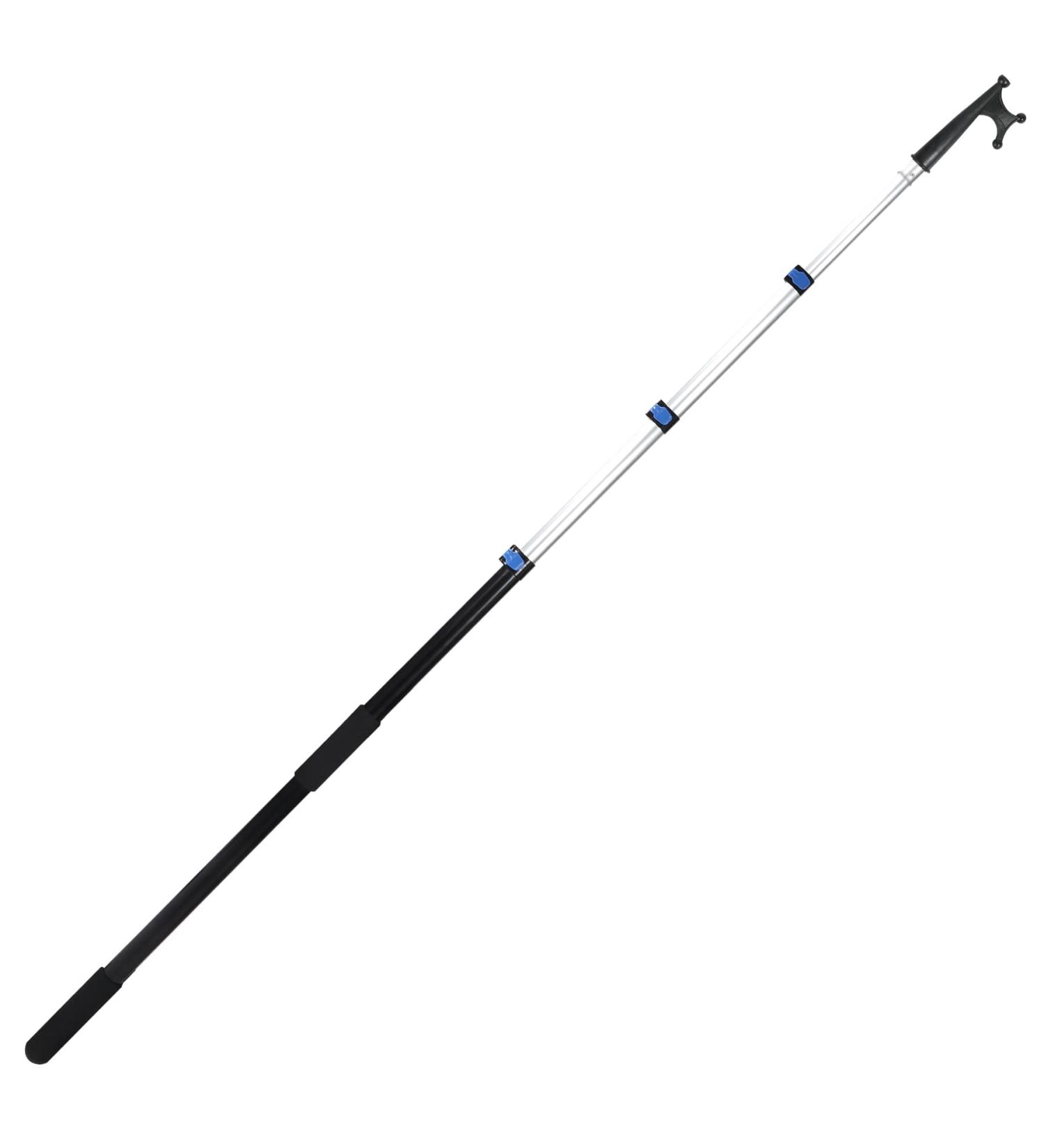 Lineslife Boat Hooks Floating | Telescoping 12ft Extendable Push Hook Pole | Lightweight Aluminum | Non-Slip Black - Buy Online on SooperMarket.com