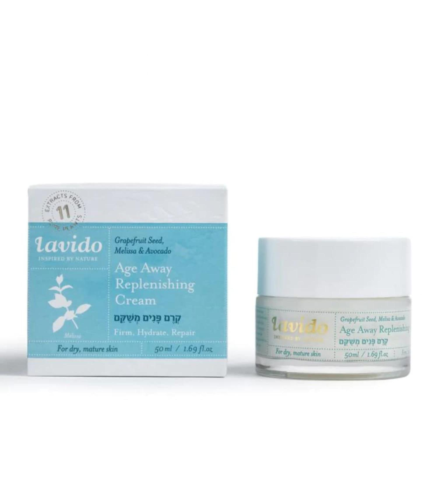 Lavido Natural Age Away Facial Cream - Firm Hydrate & Repair Dry Mature Skin (1.69 oz | 50 ml) - International Shipping Available - Buy Online on SooperMarket.com