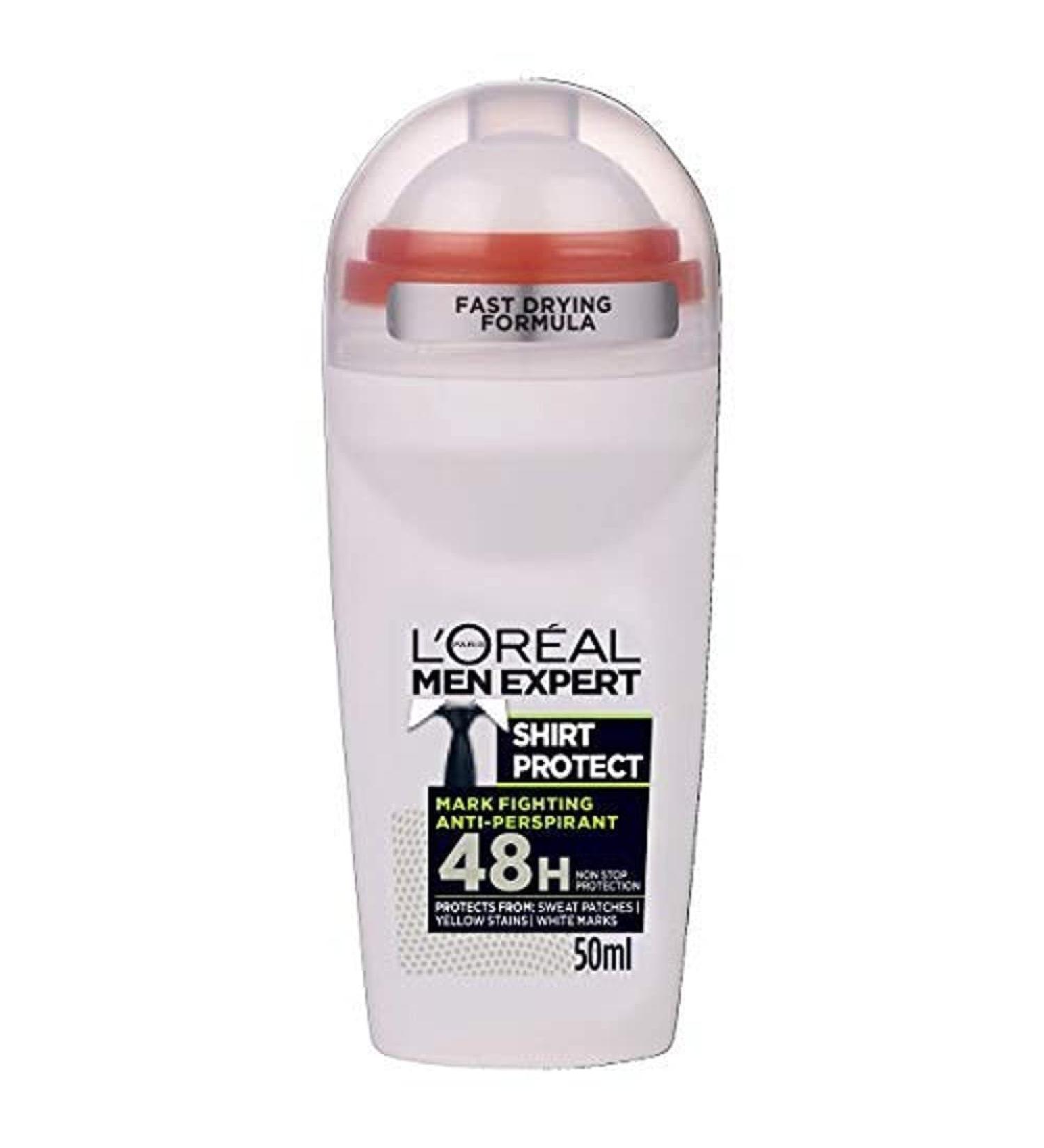 L'Or al Paris Men Expert Shirt Protect Roll-On 50ml - Antiperspirant Deodorant - Buy Online on SooperMarket.com