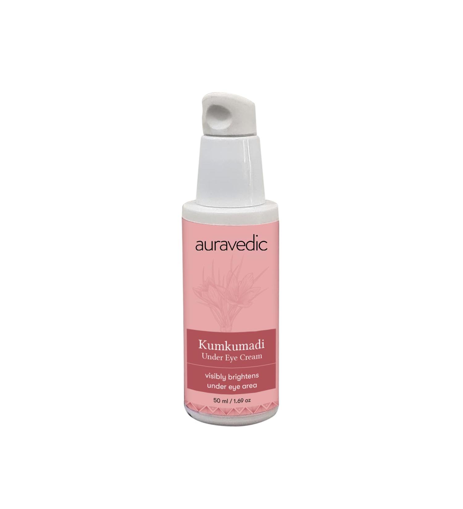 Kumkumadi Under Eye Cream for Dark Circles - 50ml | Natural Kumkumadi Tailam Oil for Men & Women | Brightening & Anti-Aging Solution - Buy Online on SooperMarket.com