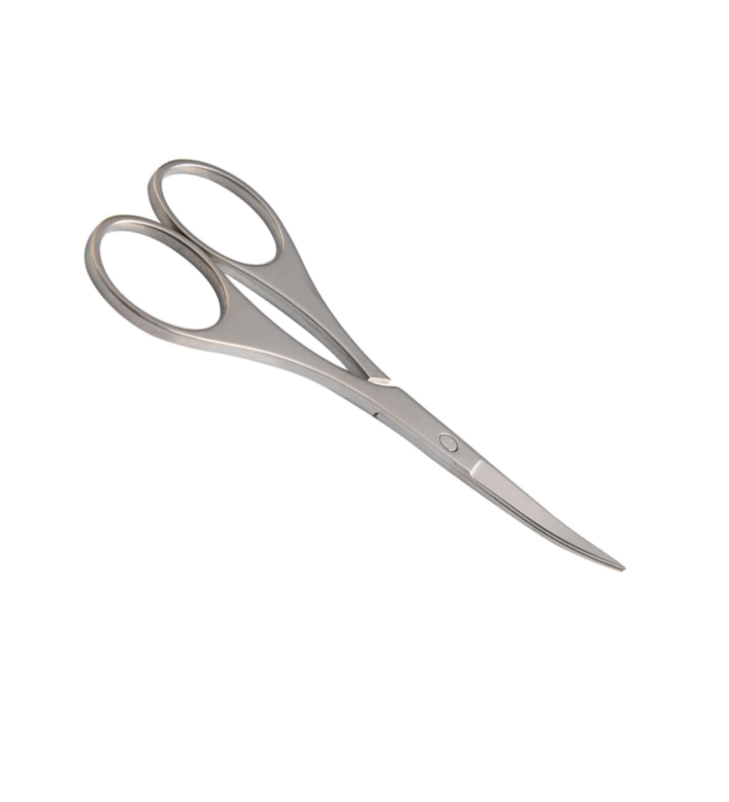 Buy Balacoo Stainless Steel Vibrissa Scissors 1pc Nose & Eyebrow Hair Trimmer | Medium Silver | International Shipping - Buy Online on SooperMarket.com