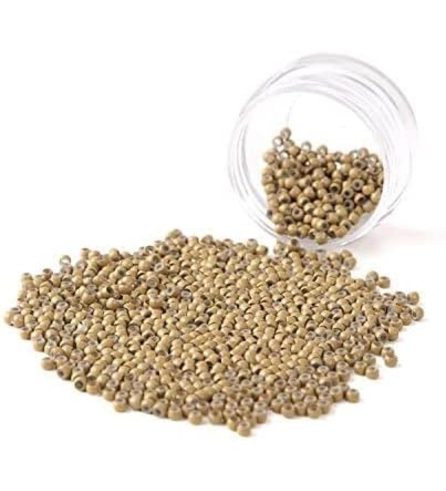 400pcs Light Brown Silicone Lined Nano Rings for Hair Extensions - Vlasy Micro Nano Beads - Buy Online on SooperMarket.com