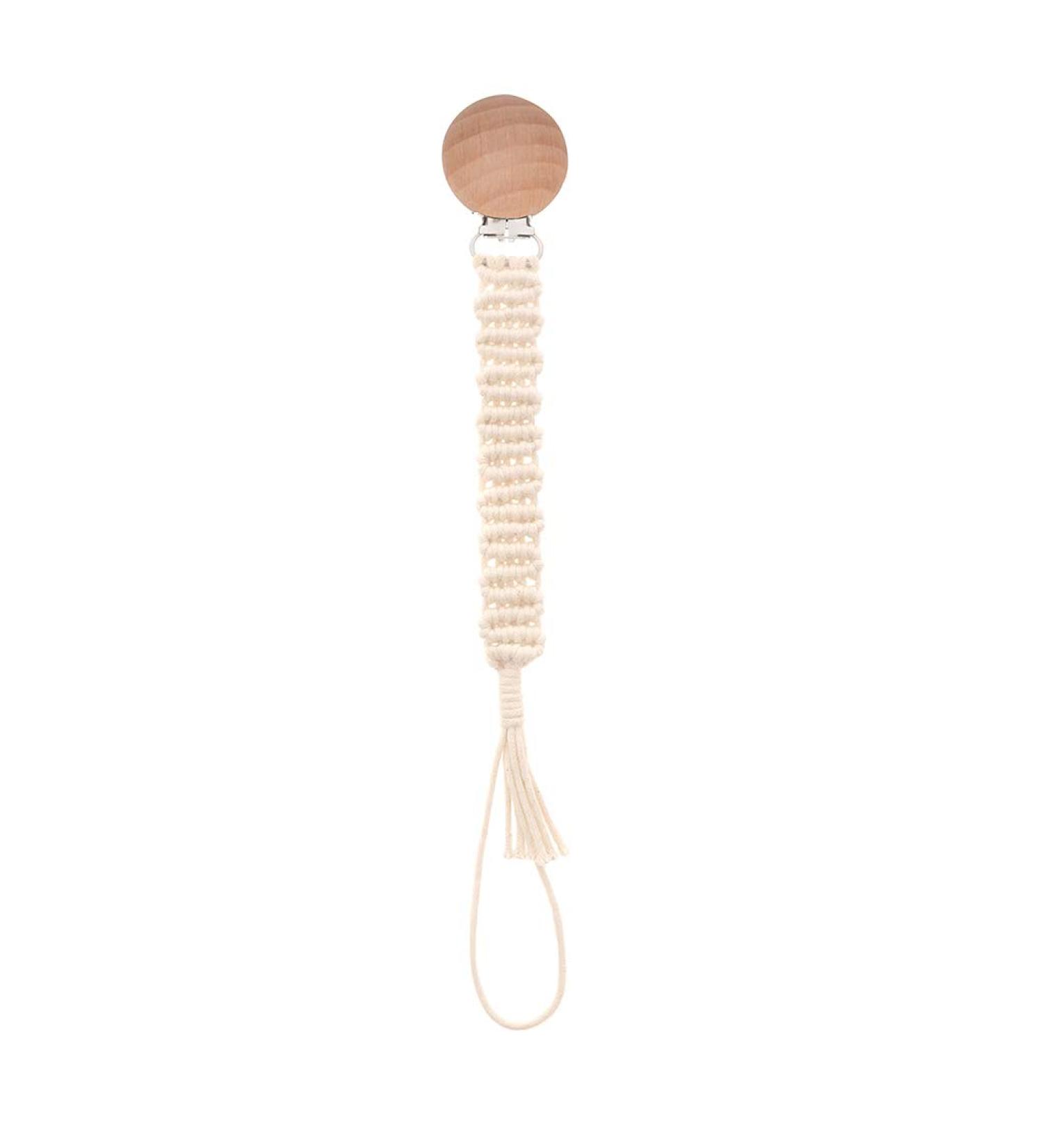 WT-DDJJK Baby Pacifier Chain Clip | Woven Cotton Rope Nipple Soother Holder - International Shipping - Buy Online on SooperMarket.com