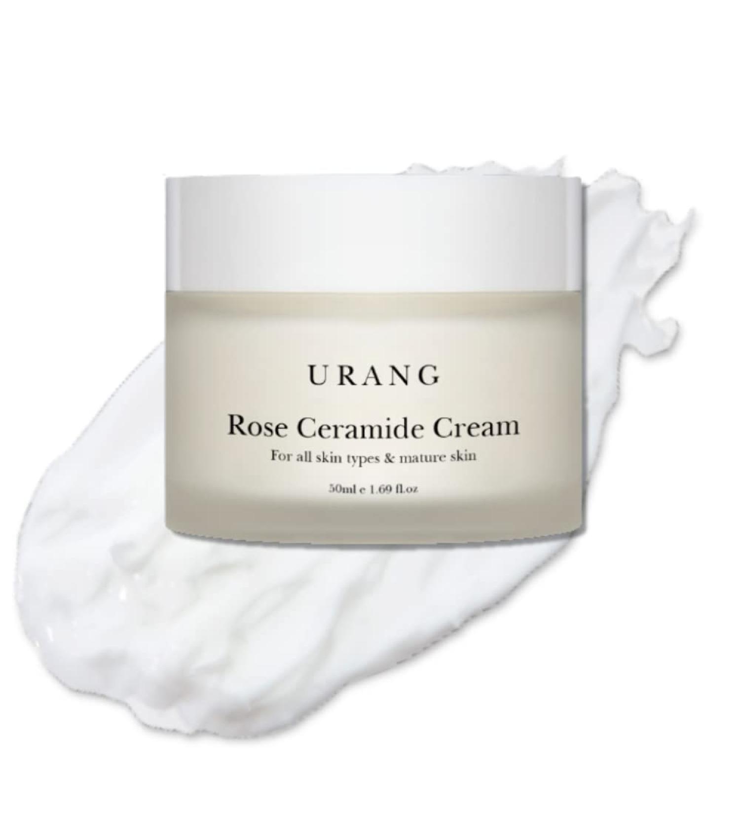 URANG Rose Ceramide Cream 1.69 oz | Organic Anti-Aging Moisturizer for Dry, Oily & Sensitive Skin - Buy Online on SooperMarket.com