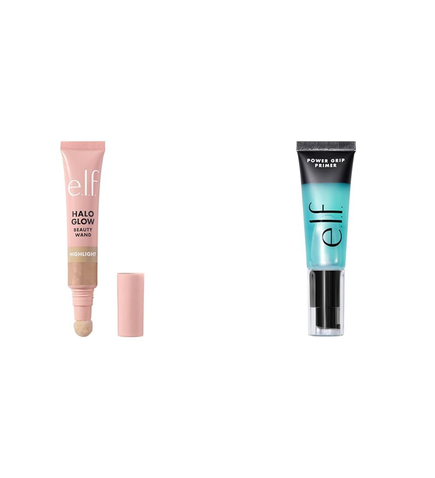 e.l.f. Halo Glow Highlight Beauty Wand Liquid Highlighter Wand For Luminous Glowing Skin & Cosmetics Power Grip Primer Gel-Based & Hydrating Face Primer For Smoothing Skin - Buy Online on SooperMarket.com