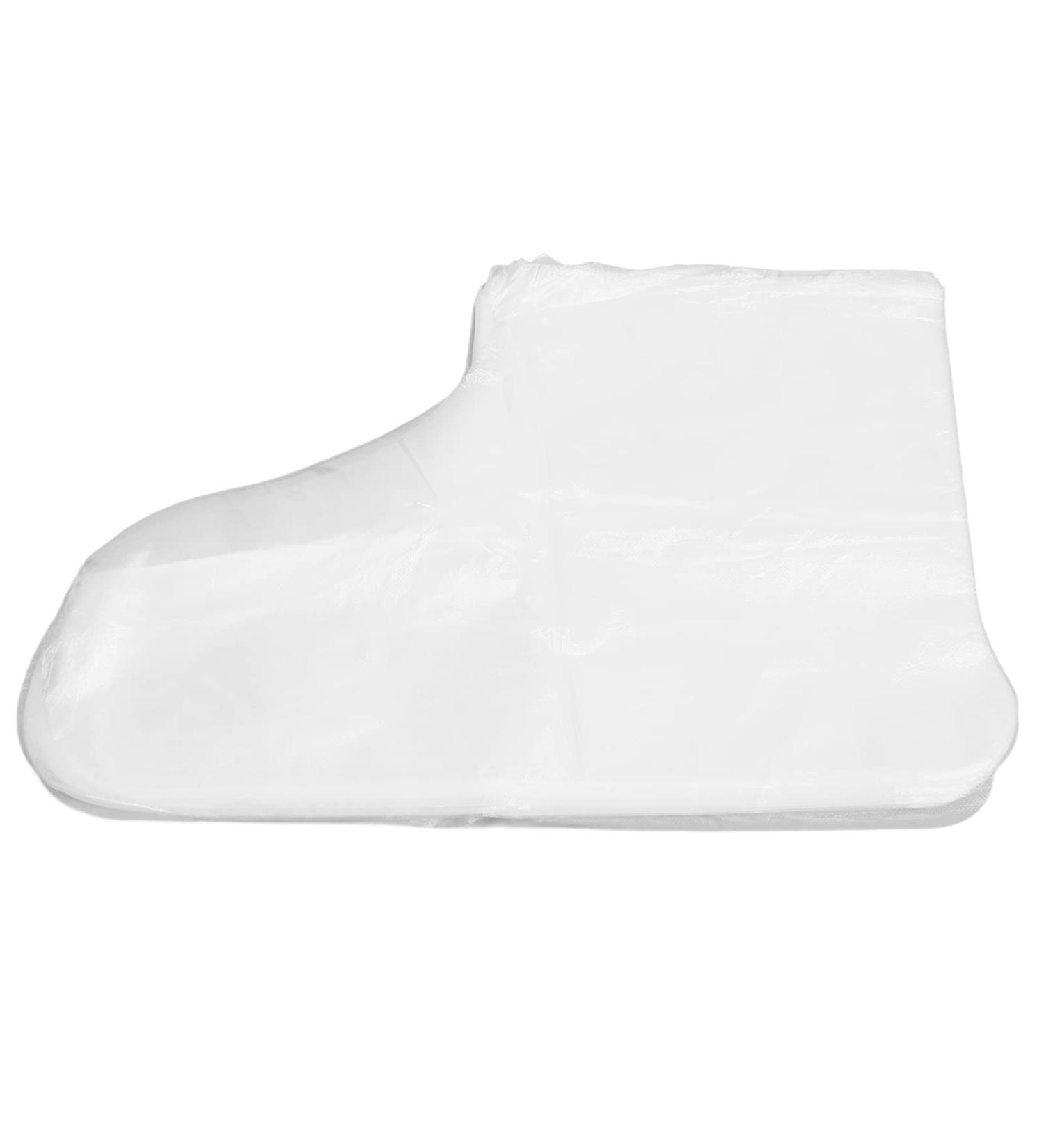 100 Disposable Plastic Paraffin Foot Covers - Spa Foot Care Inserts for Pedicure & Therapy - Buy Online on SooperMarket.com