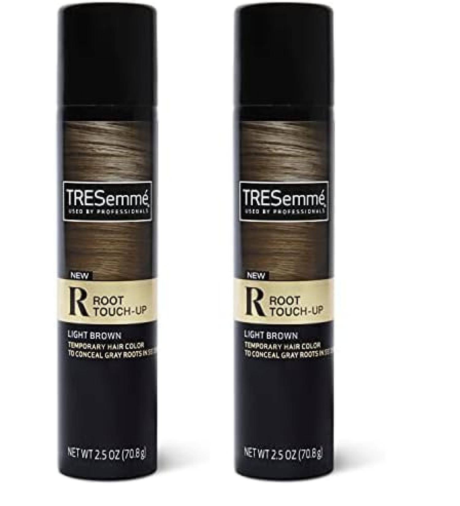 TRESemm Root Touch-Up Light Brown Hair Temporary Hair Color Ammonia-free Peroxide-free Root Cover Up Spray 2.5 oz (Pack of 2) Light Brown 2.5 Ounce (Pack of 2) - Buy Online on SooperMarket.com