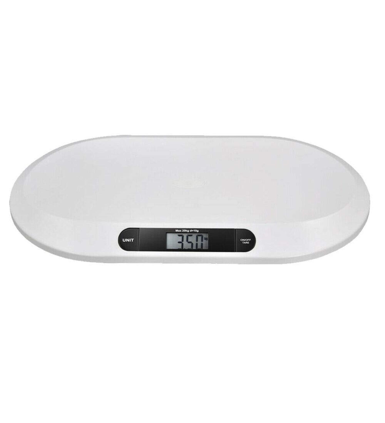 Digital Baby Scales for Newborns - High Accuracy LCD Display 20kg Capacity White - Buy Online on SooperMarket.com
