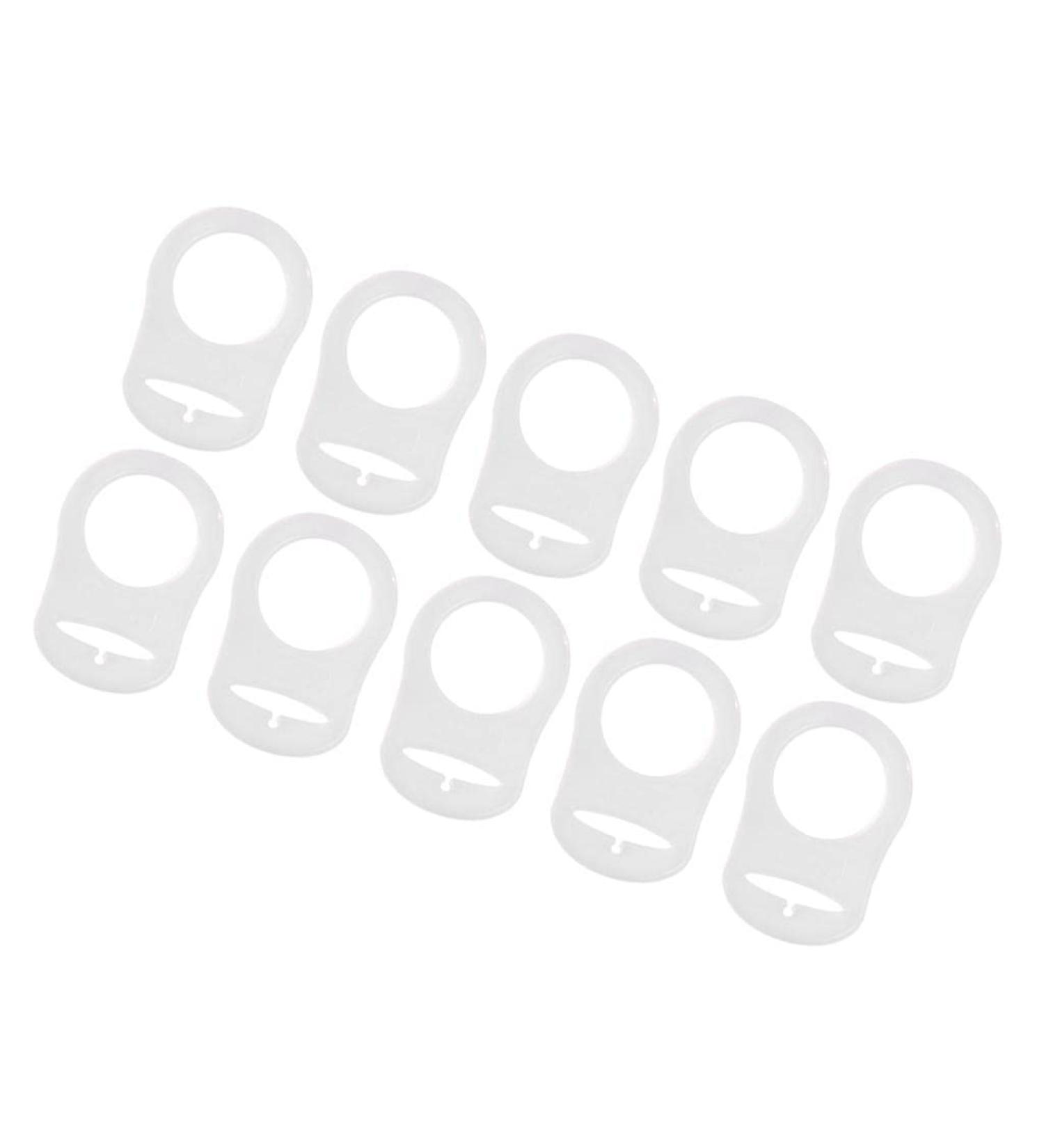 Tiuimk Transparent Silicone Pacifier Ring | Prevents Pacifier from Falling | Safe & Stylish Design for Babies - Buy Online on SooperMarket.com
