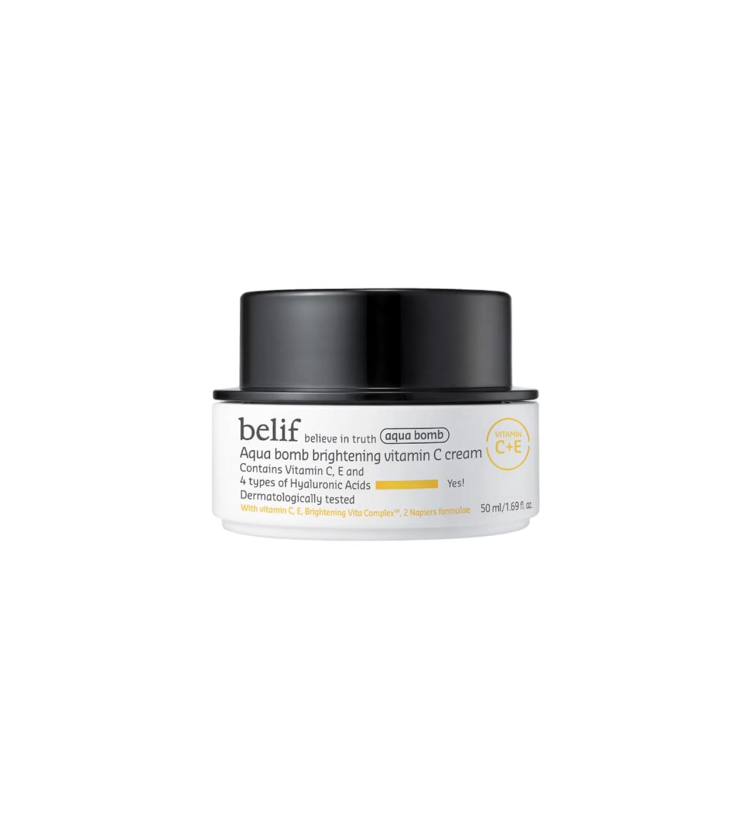 Belif Aqua Bomb Brightening Vitamin C Face Cream - Intense Hydration with Hyaluronic Acid & Vitamin E | Korean Skin Care for All Skin Types - International Shipping Available - Buy Online on SooperMarket.com