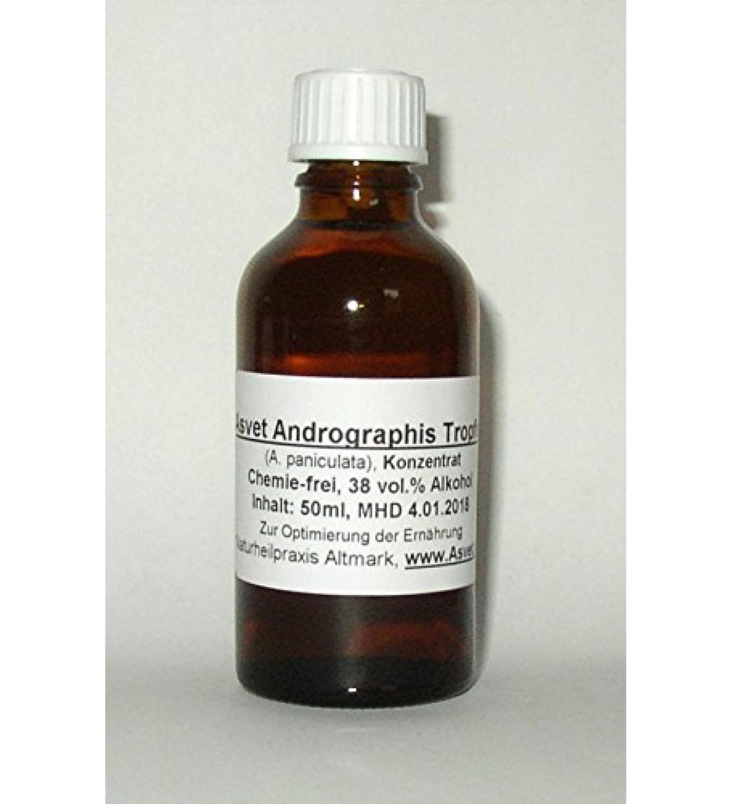Asvet 50ml Andrographis tincture Kalmegh drops organic quality (GP EUR 35.80/100ml)