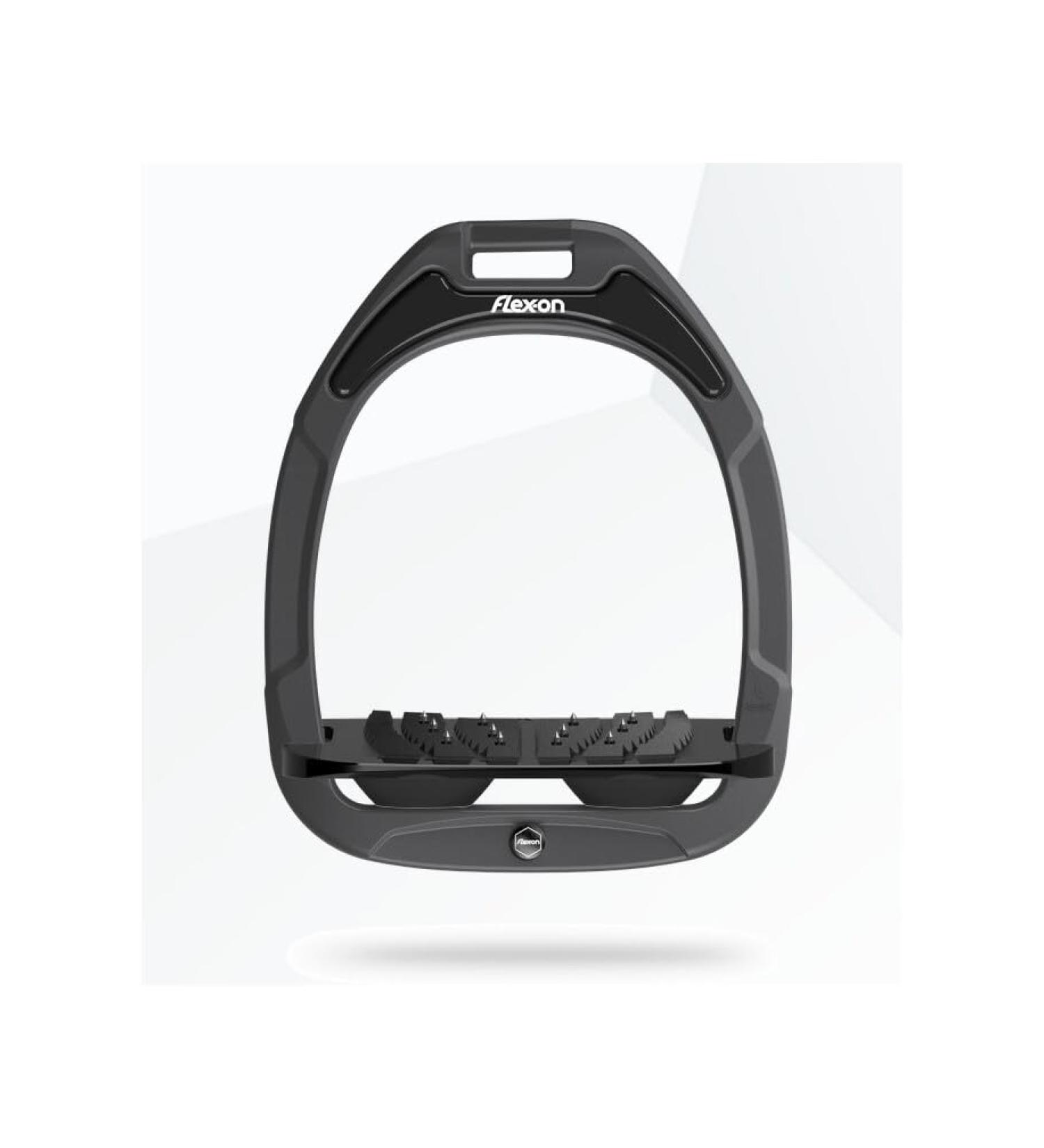 Flex-On Green Composite Ultra Grip Stirrups - Dark Grey Grey