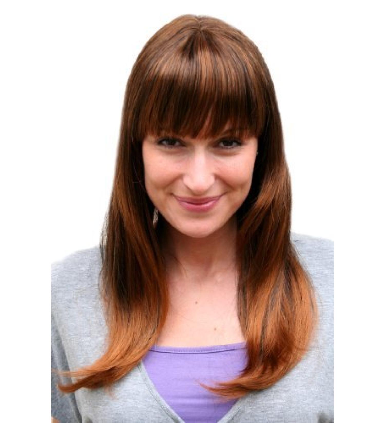 WIG ME UP 3114-2T30 Long Brunette Wig with Bangs - Cute & Cheeky International Shipping Available - Buy Online on SooperMarket.com