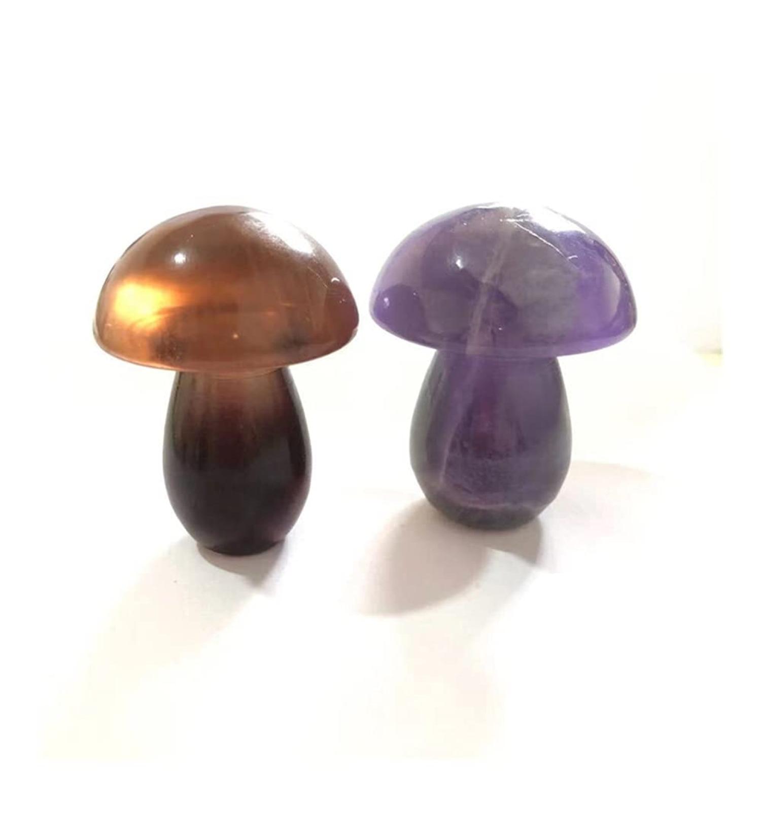 Natural Fluorite Quartz Gem Crystal Mushroom Polished Raw Stones Home Decoration Reki Gifts HOMEZHOU - Buy Online on SooperMarket.com