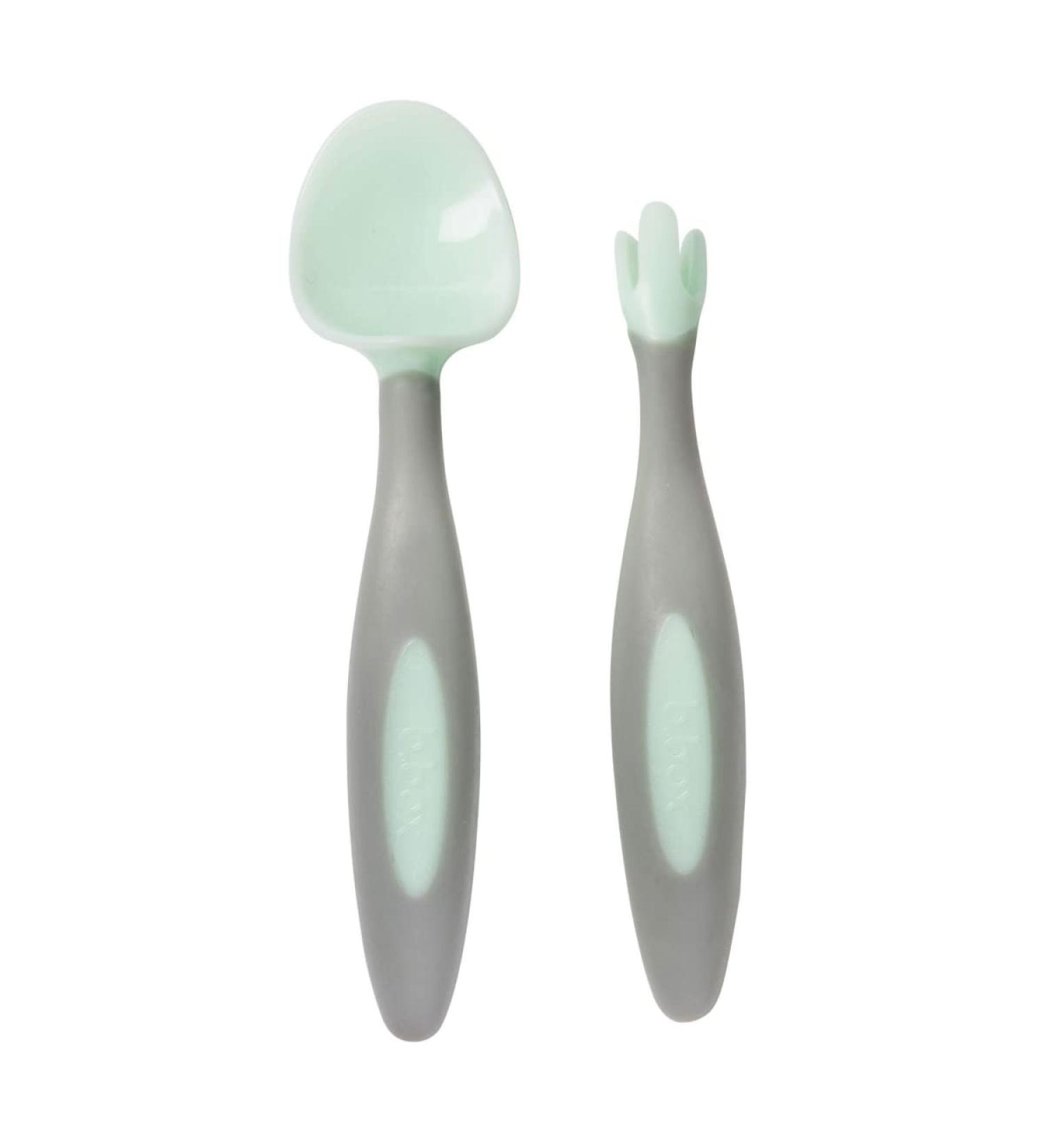 Uniquely Designed Toddler Cutlery Set in Pistachio - Fork and Spoon Combo - Buy Online on SooperMarket.com