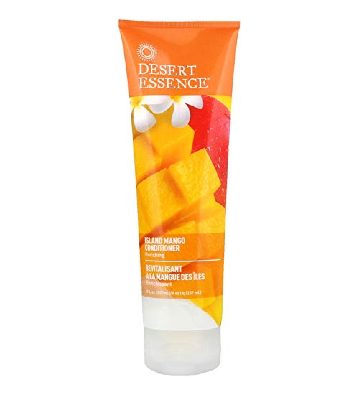 Desert Essence Island Mango Conditioner - 8 Fl Ounce - Enriching - Detangles Hair - Naturally Moisturizes - Soft & Supple - Refreshing - Smooth & Silky - Shea Butter - Jojoba Oil