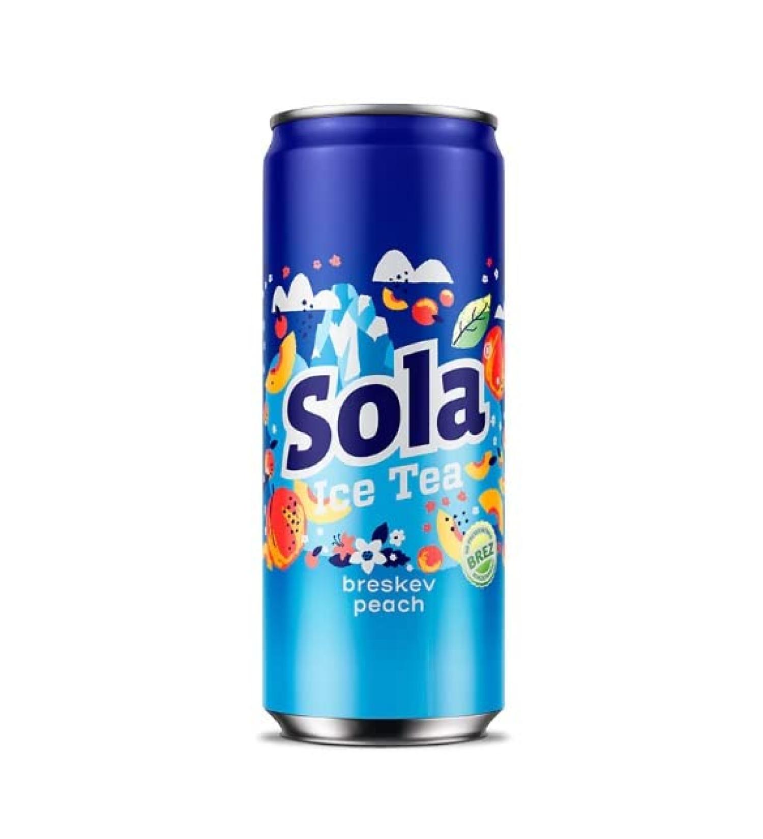 SOLA the real taste - Made with real ingredients and with pressed taste (Peach (can) 0.33 L) Peach (can) 0.33 L