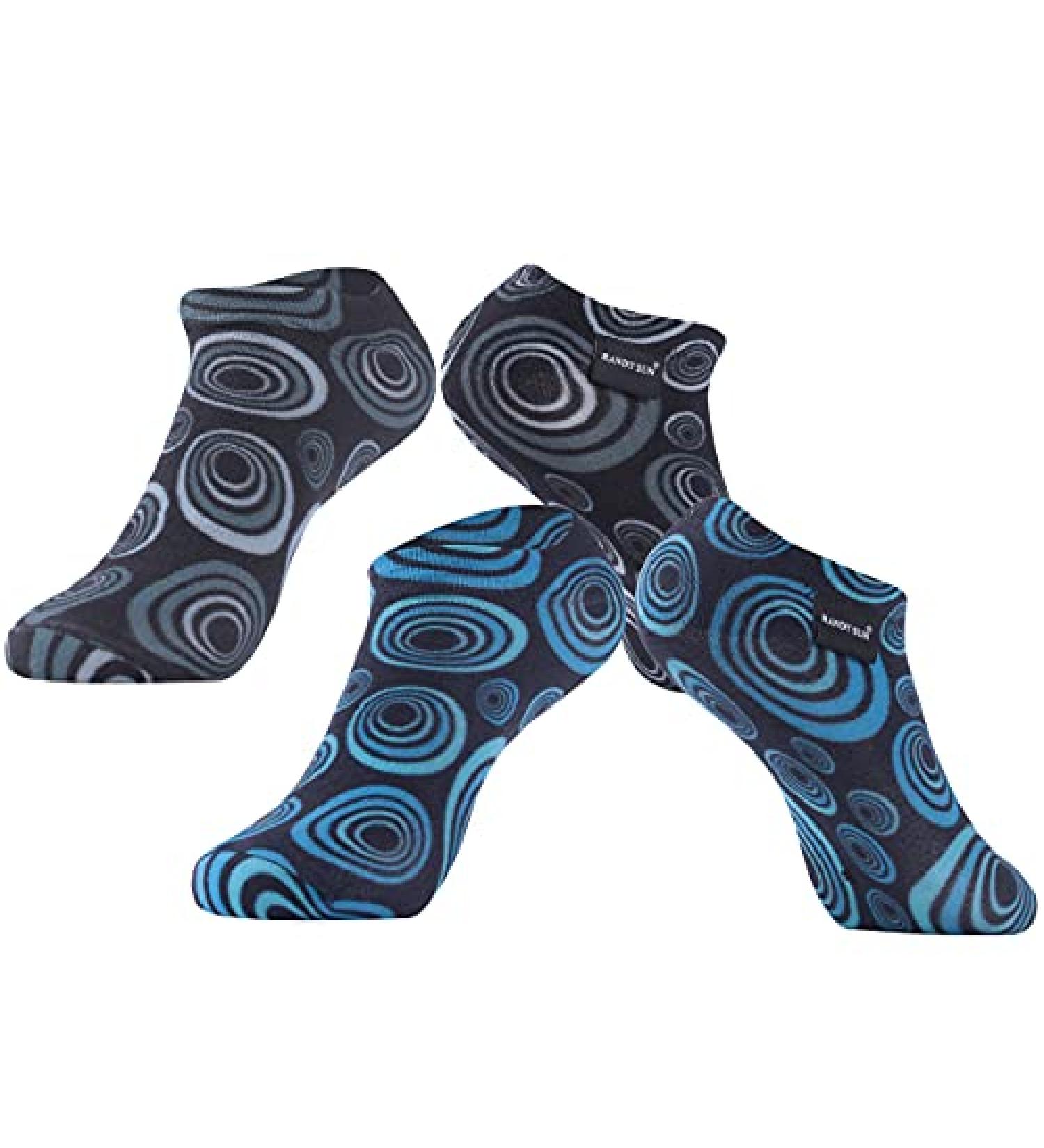 Randy Sun Waterproof Unisex Hiking/Trekking/Ski Socks - 4 Pairs (Medium) Sky & Black - SGS Certified, Breathable, Ultra-Thin - Buy Online on SooperMarket.com