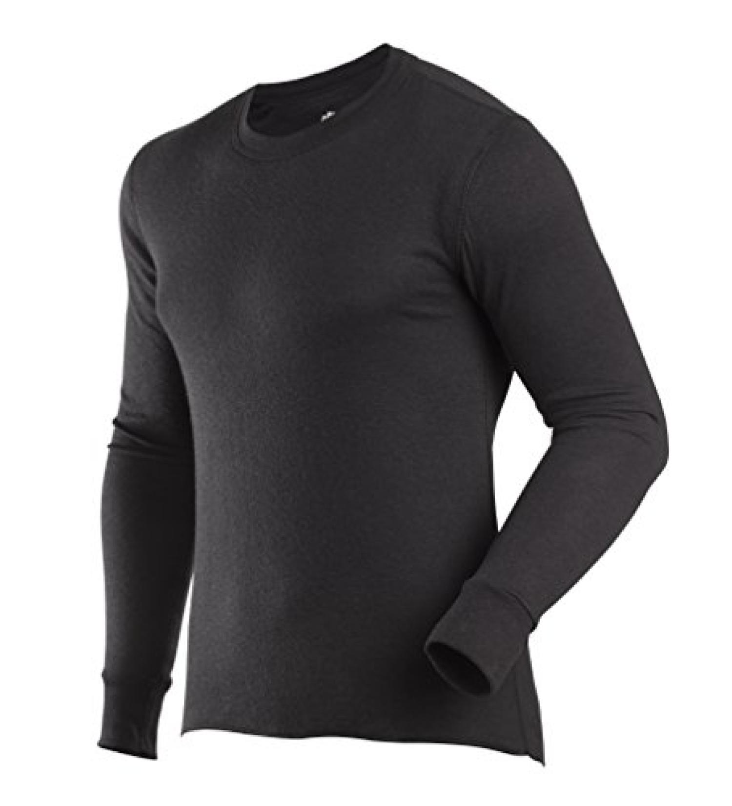 ColdPruf Men's Basic Dual Layer Long Sleeve Crew Neck Base Layer Top - Medium Black 2021530 - Buy Online on SooperMarket.com