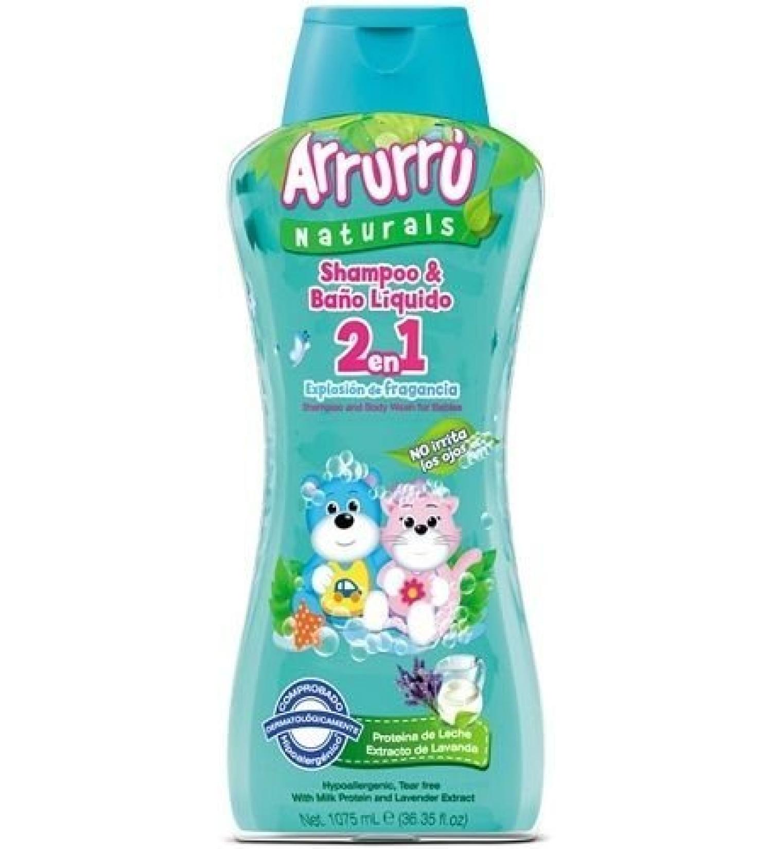 Arrurru Baby Shampoo & Bao Liquido 2 en 1 Explosion de Fragancia. 35.8 Fl oz.