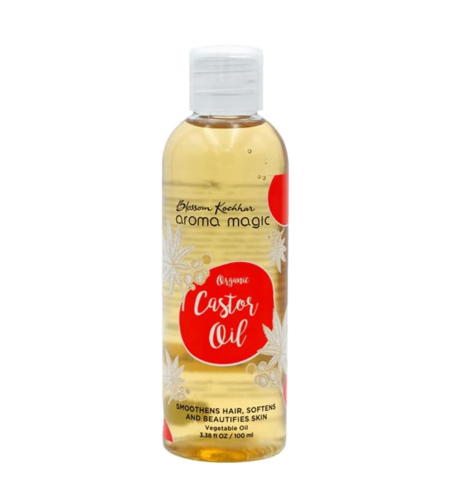 Aroma Magic Castor Oil for Hair Growth Skin & Eyelashes | Pure Natural Carrier Oil | 3.38 Fl Oz - Moisturizing Aromatherapy Massage Oil - Buy Online on SooperMarket.com
