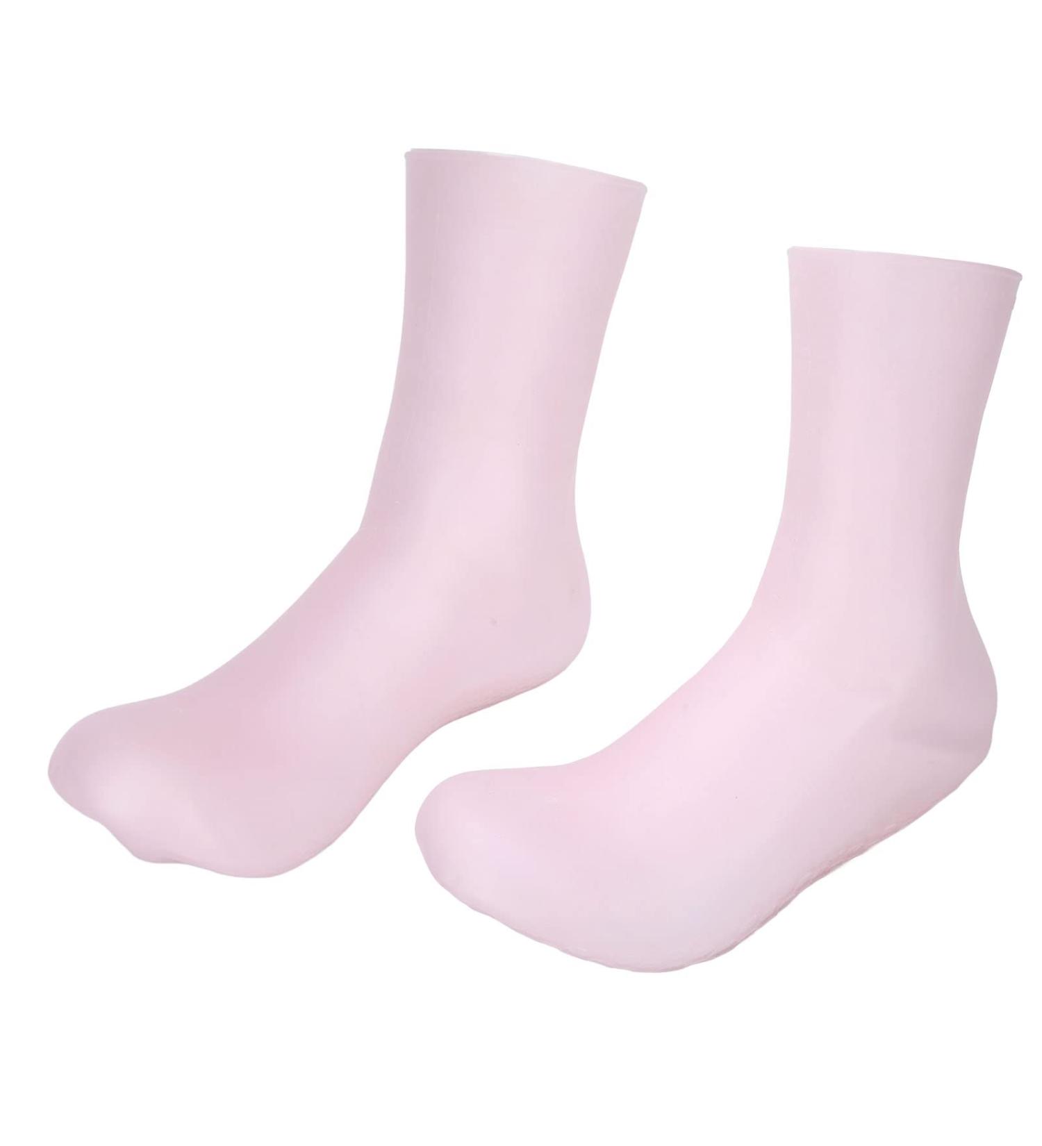 Shock Absorption Pressure Relief Prevent Cracking Silicone Moisturizing Socks Silicone Socks Soft Anti Slip Moisturizing Socks Silicone Gel Heel Socks for Women Men Dry Cracked Foot Skin(L) - Buy Online on SooperMarket.com