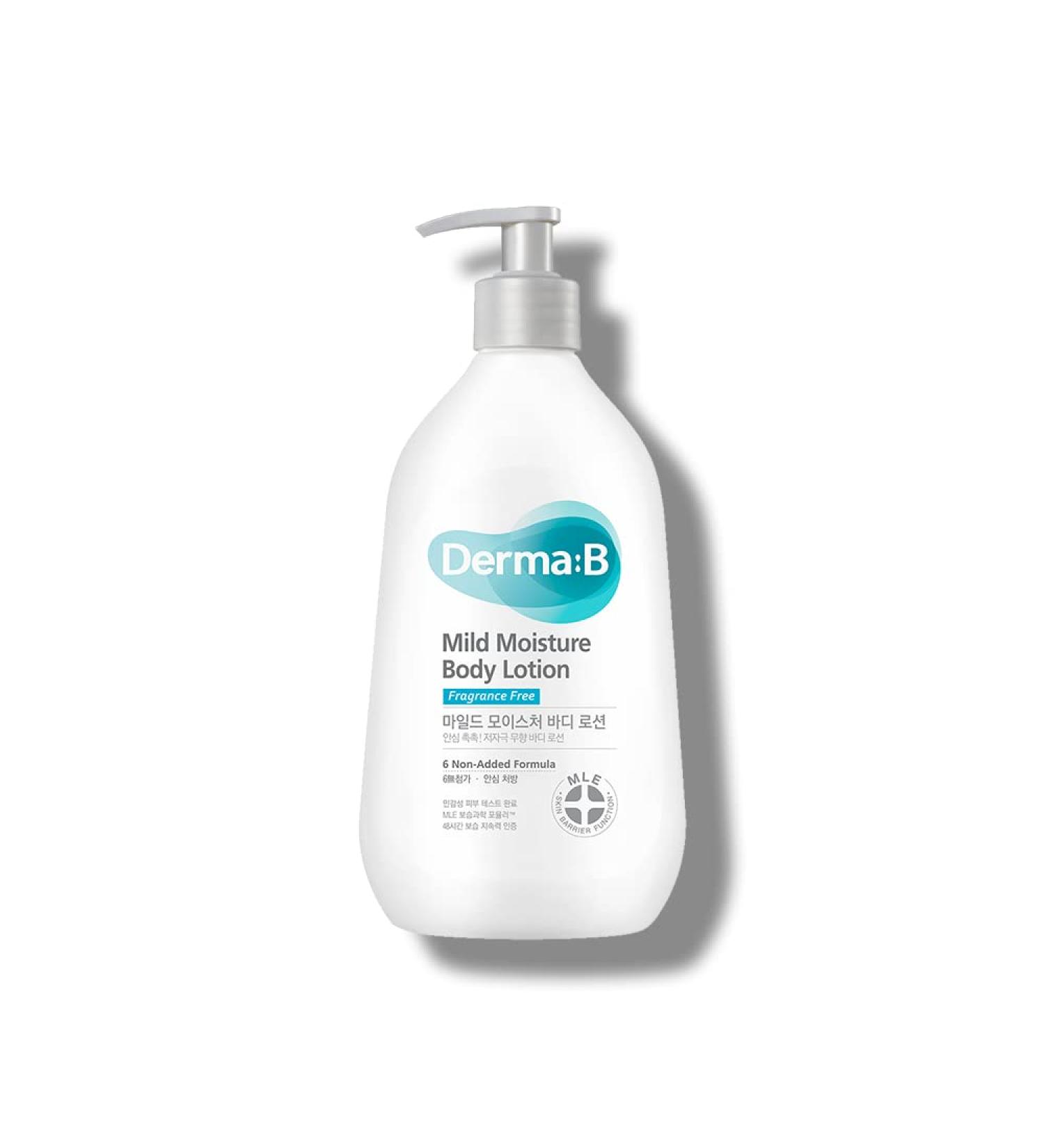 Derma:B Fragrance-Free Mild Moisture Body Lotion 13.5 fl oz â€“ Hydrating & Gentle Care - Buy Online on SooperMarket.com