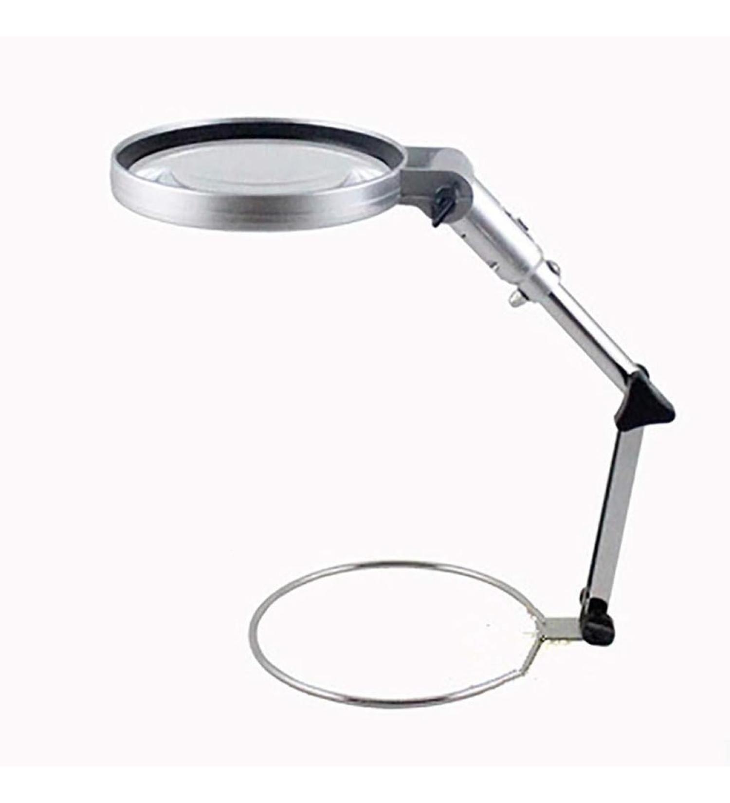 DFHBFG Desktop Magnifying Glass LED Lighted Magnifier Glass 130MM Large Foldable Specifications 310 * 146 * 50mm - Buy Online on SooperMarket.com