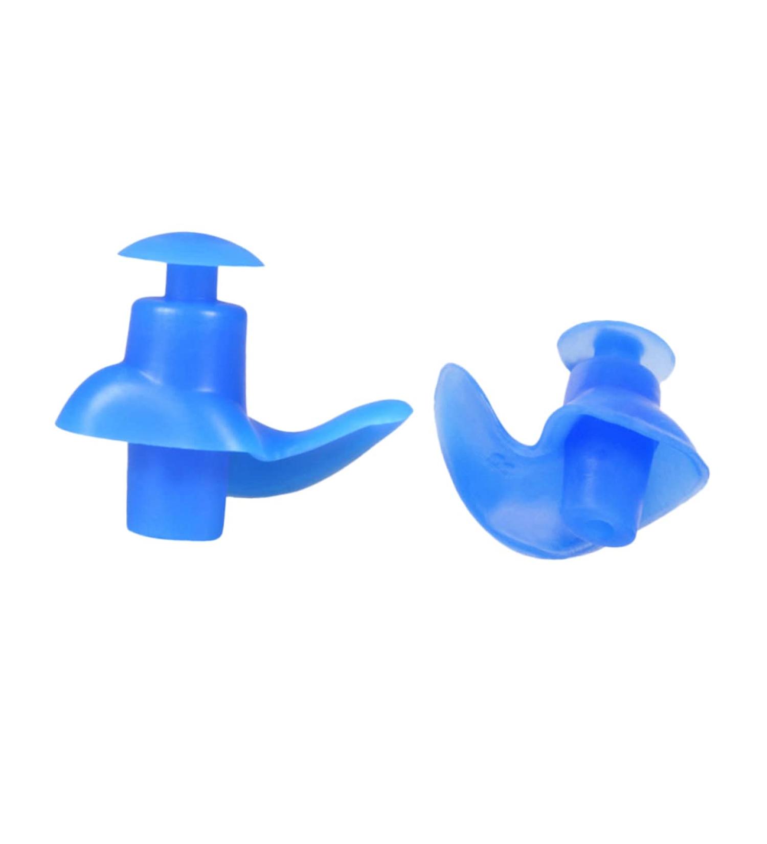 Unomor 5 Pairs Swimming & Diving Silicone Earplugs Set - Blue Pool Accessories with Nose Clip, Mute Sleeping Earbuds - Buy Online on SooperMarket.com