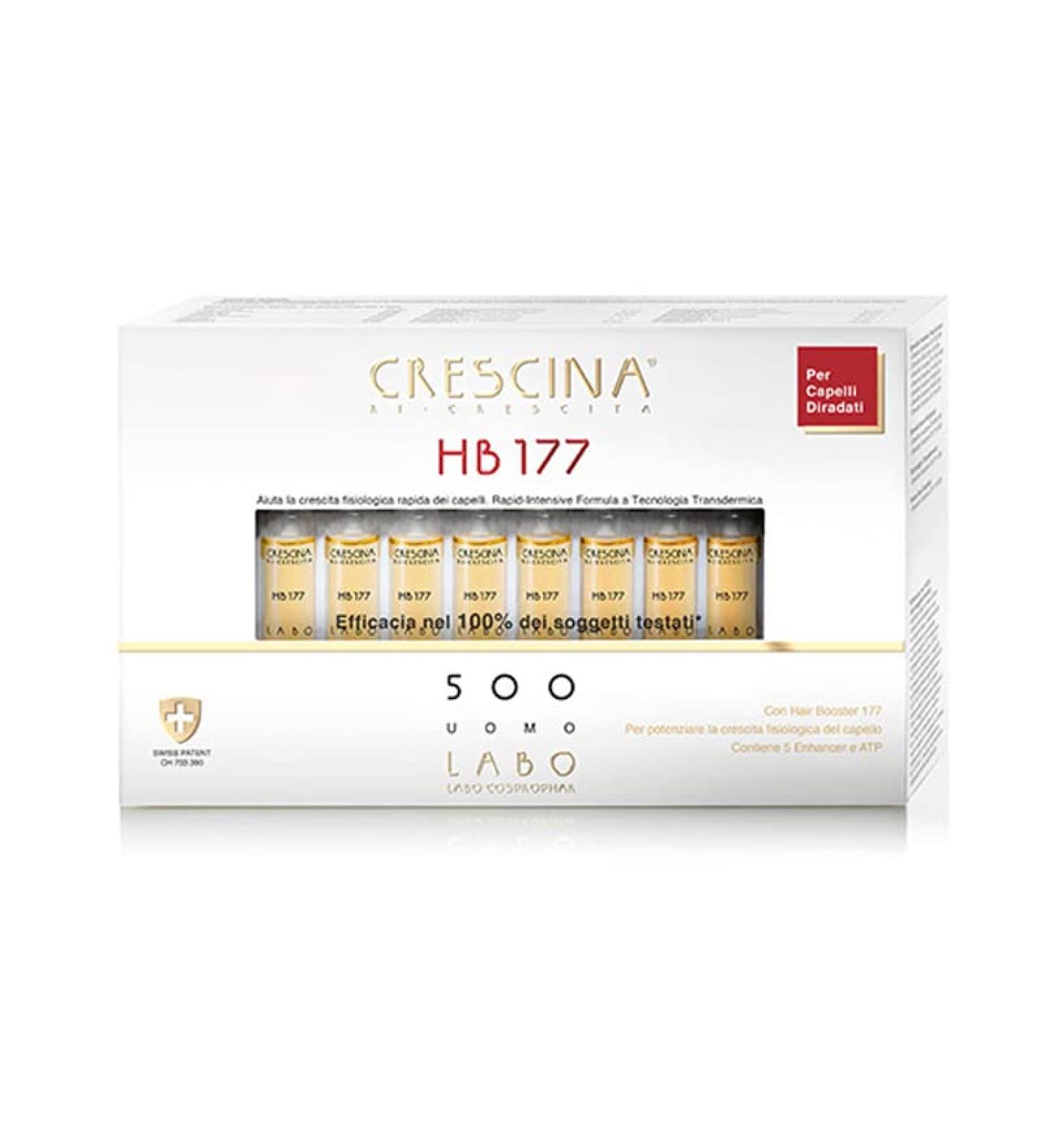 Crescina Transdermic Re-Growth HB 177 Hair Booster Hair Regrowth Treatment 500 Men 40 Vials
