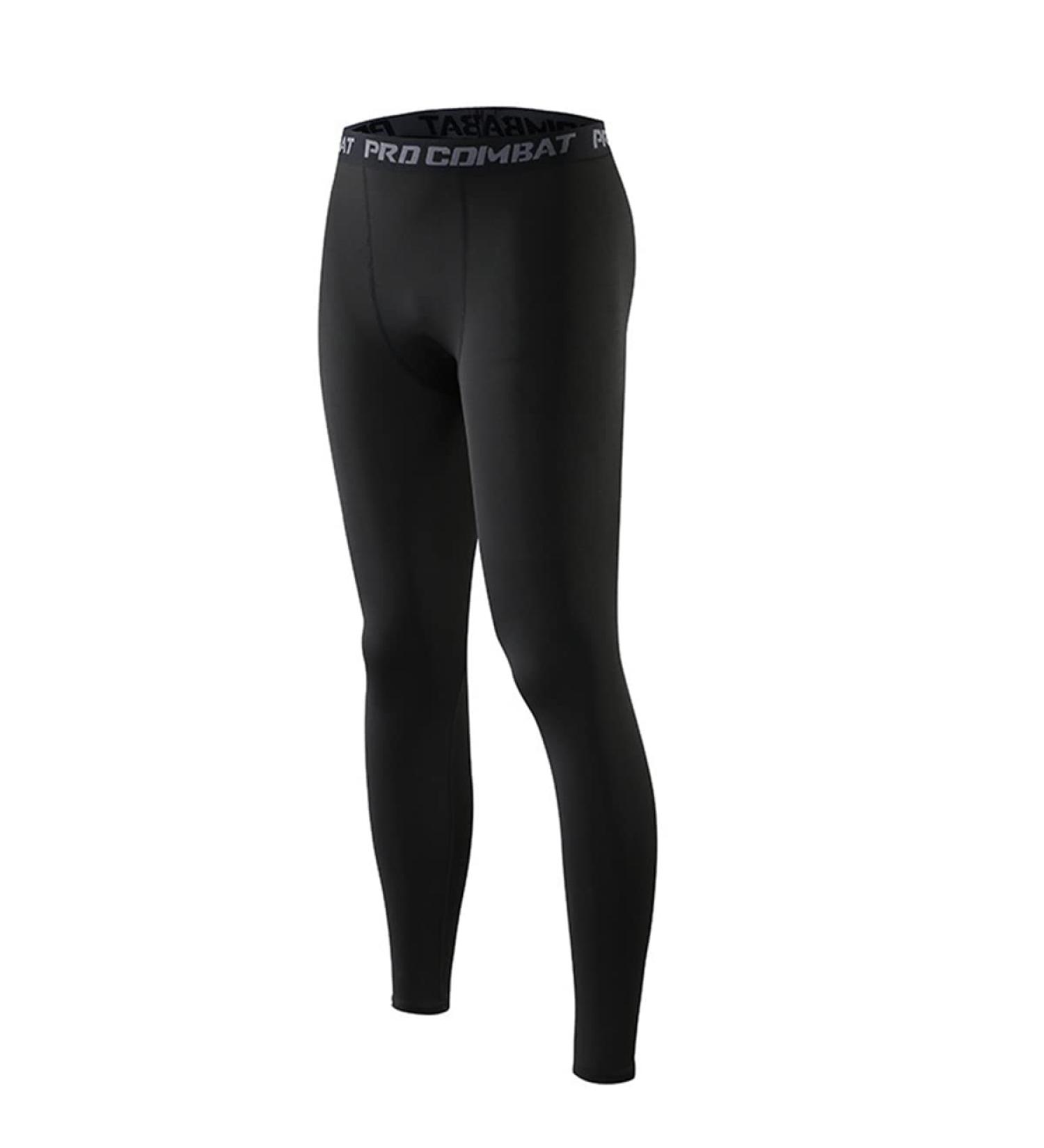 Buy SMATSTYLE Men's Compression Pants - Sport Leggings Breathable Baselayer Trousers for Fitness Running & Basketball - Pure Black - Buy Online on SooperMarket.com