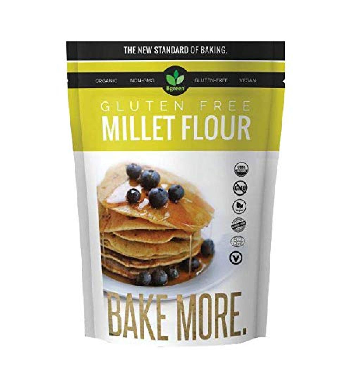 Organic Millet Flour - Gluten-Free, Kosher, Artisan Baking - Big Green Organic Food - Buy Online on SooperMarket.com