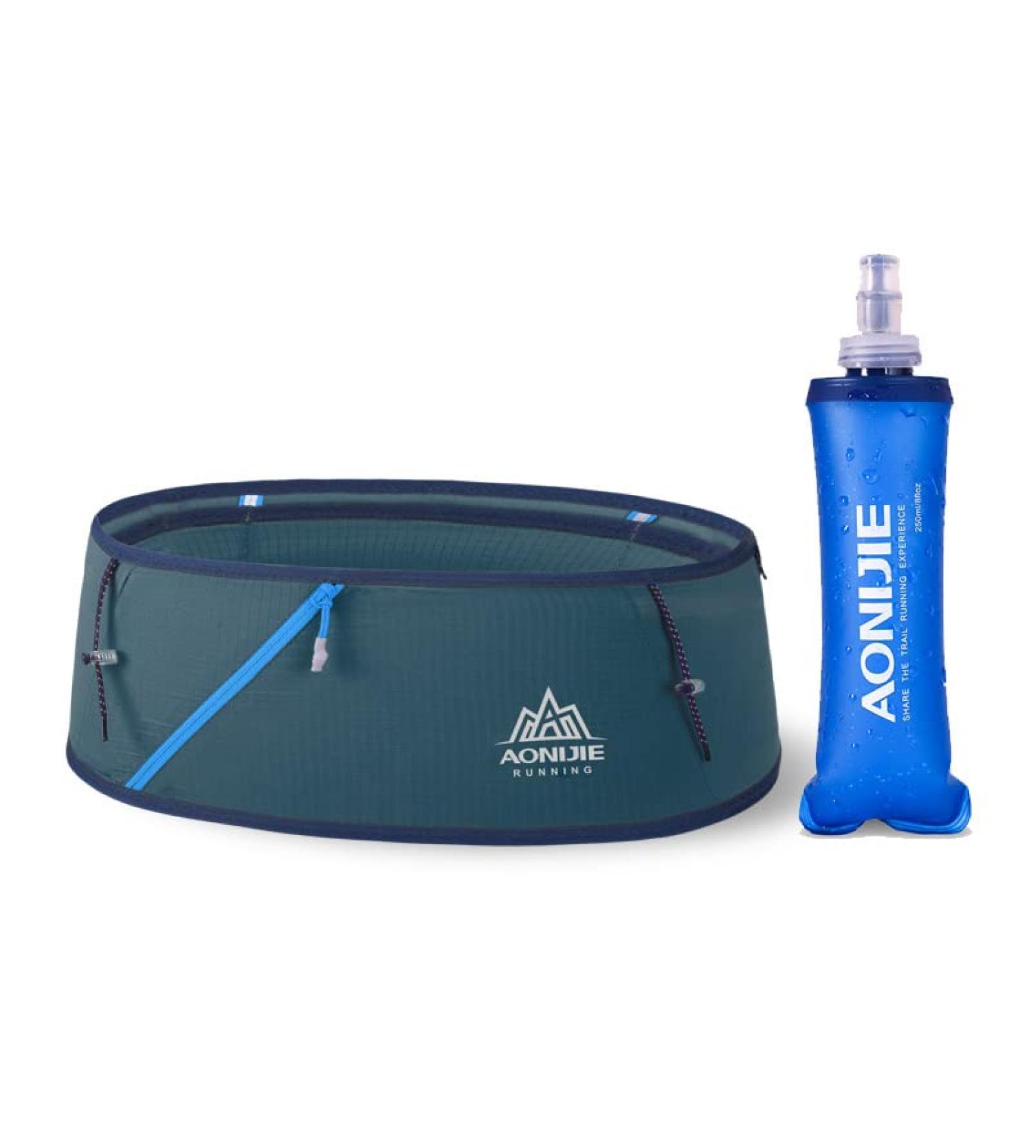 AONIJIE Hydration Running Belt with 250ml Water Bottle - Lightweight & BPA-Free - Blue (M/L) - Buy Online on SooperMarket.com