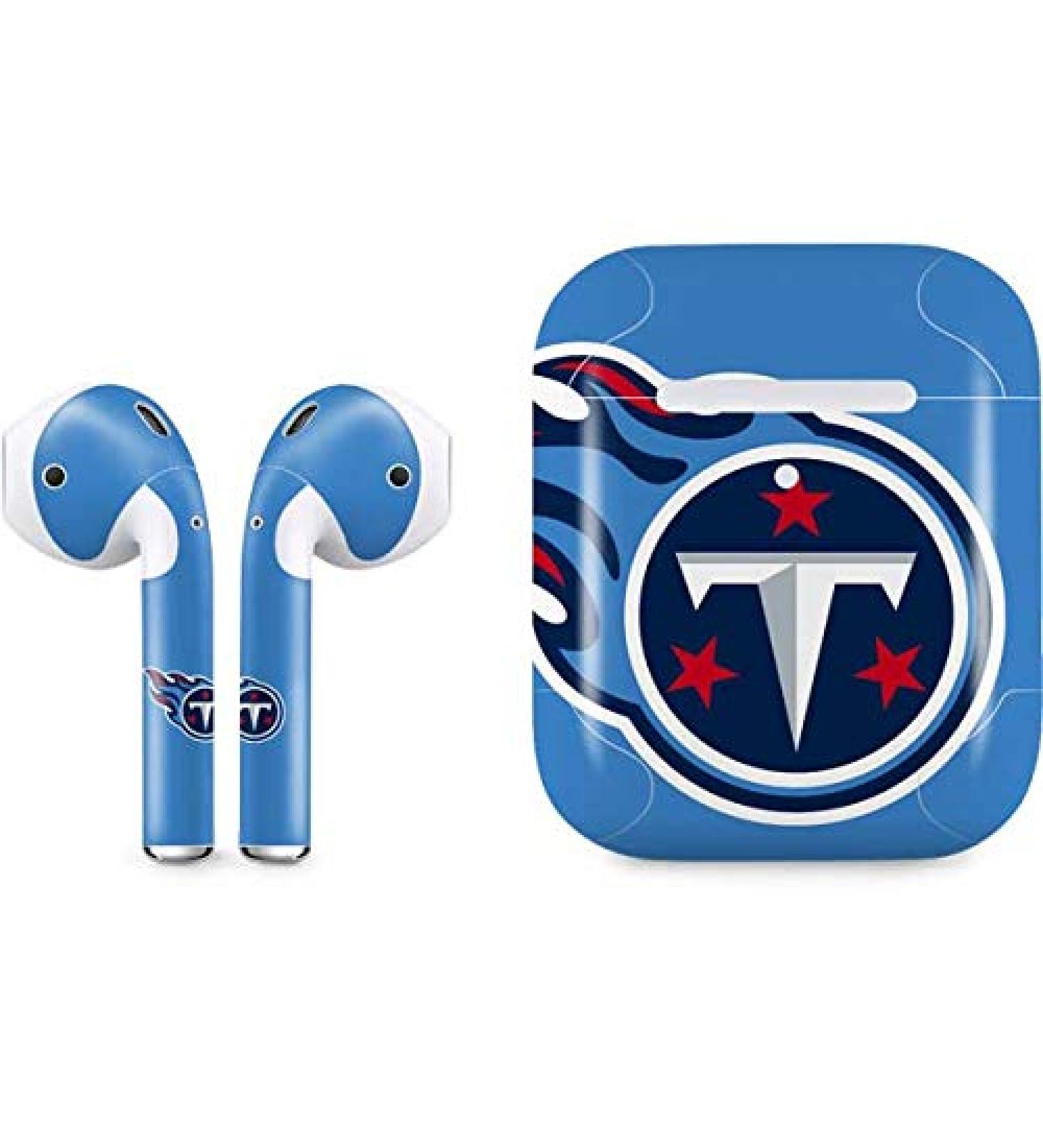 NFL Tennessee Titans AirPods Decal - Officially Licensed Audio Skin for Apple AirPods with Wireless Charging Case - Buy Online on SooperMarket.com