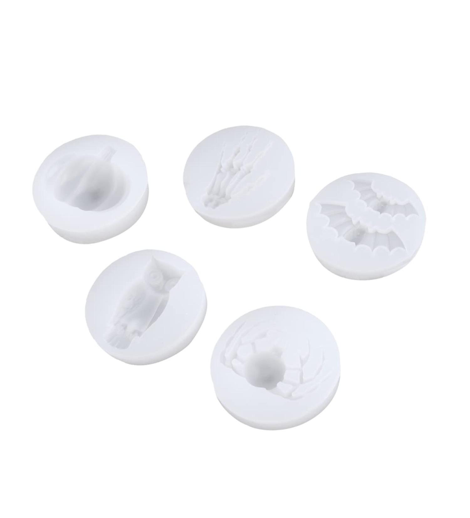 Abaodam 5pcs Christmas Theme Glue Silicone Mold 3d Silicone Mold Halloween Silicone Molds Bat Making Mold White 5.5X1cm - Buy Online on SooperMarket.com