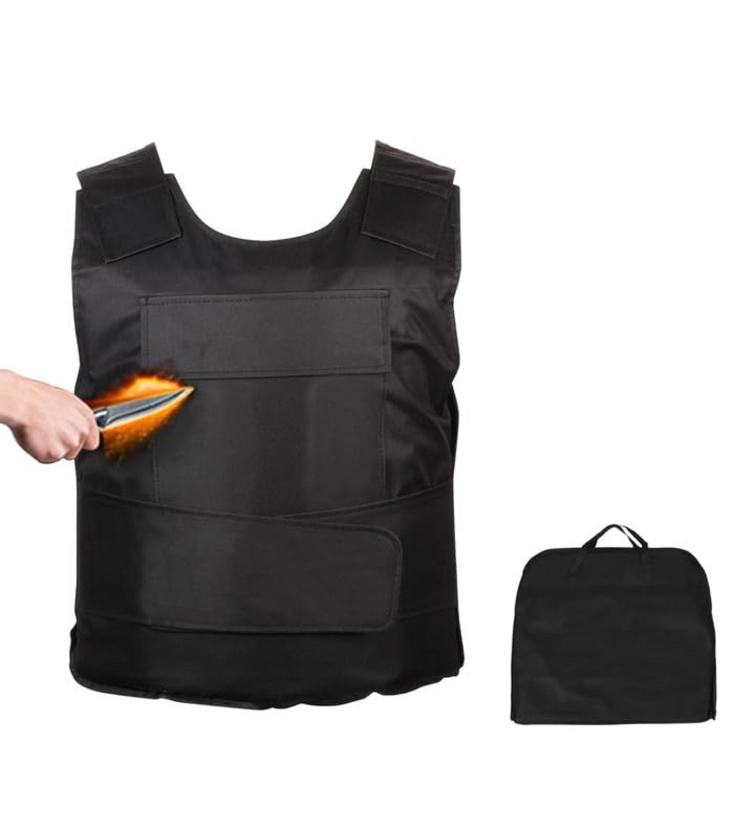 Aleawol Stab Protection Vest with Removable Manganese Steel Plate | Adjustable Unisex Stabbing Body Protection Vest Front & Back Safety Gear - Buy Online on SooperMarket.com